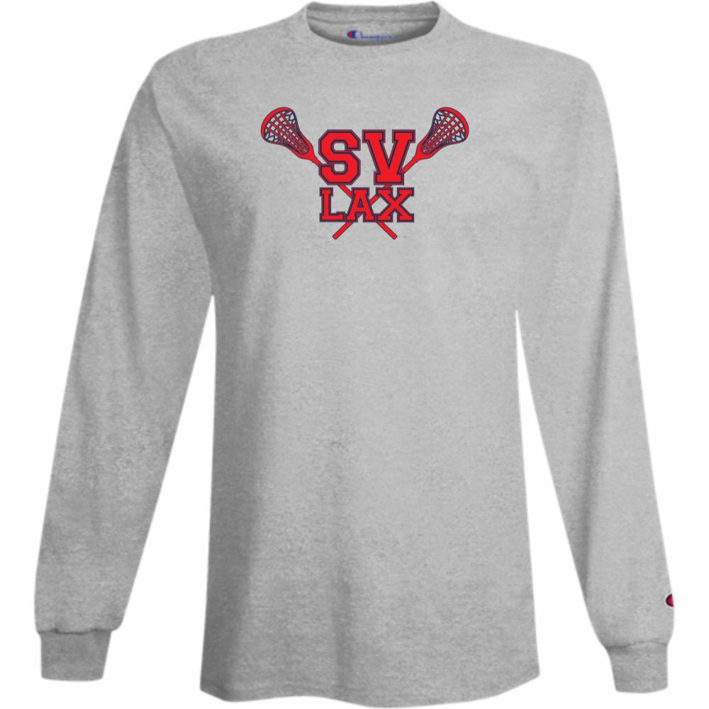 SVBYL - Adult Champion Premium Classic Long Sleeve T-Shirt - Light Steel