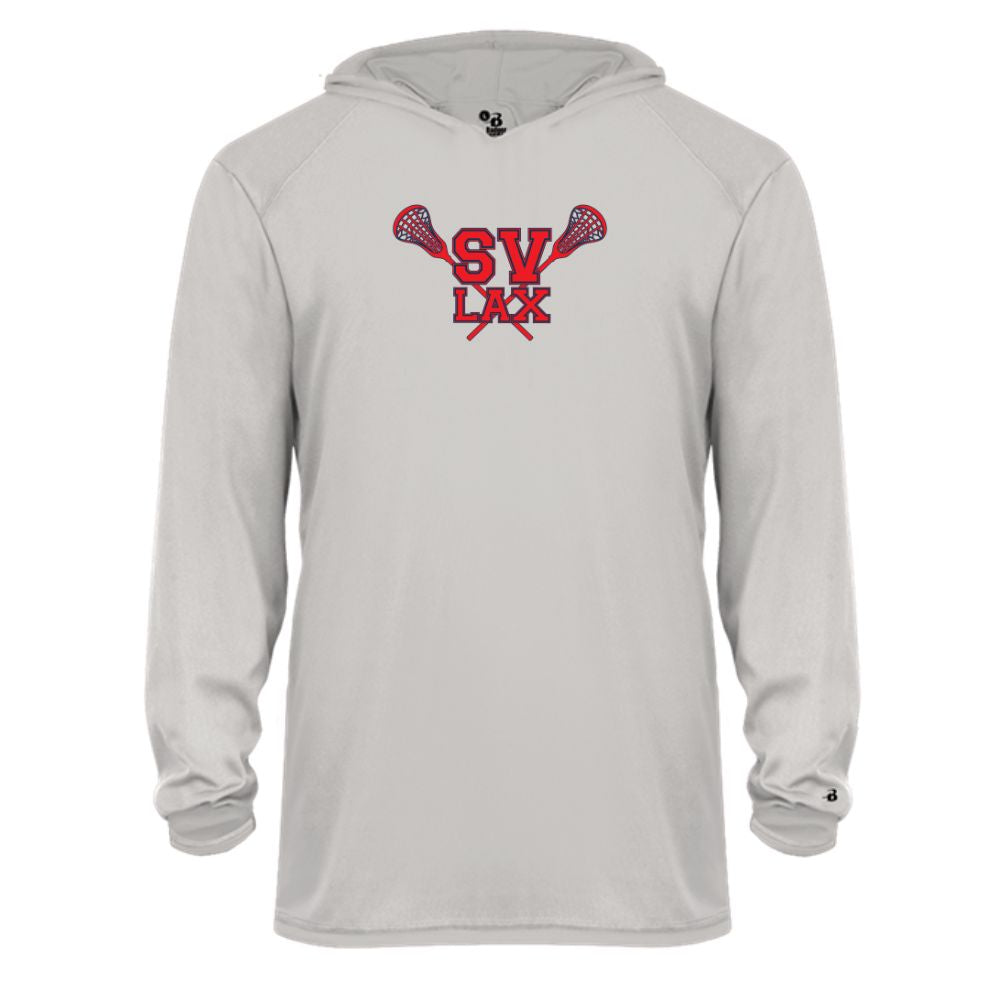 SVBYL - Youth Performance Long Sleeve Hooded T-Shirt - Silver