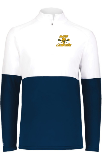 MYLA - Men's Team Quarter-Zip Pullover - White/Navy