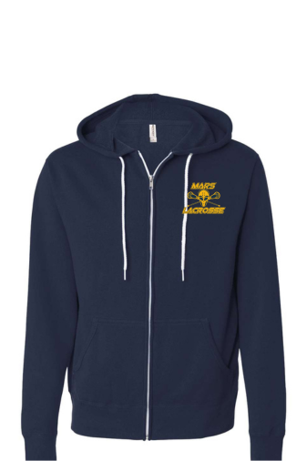 MYLA - Lightweight Full-Zip Hooded Sweatshirt - Navy
