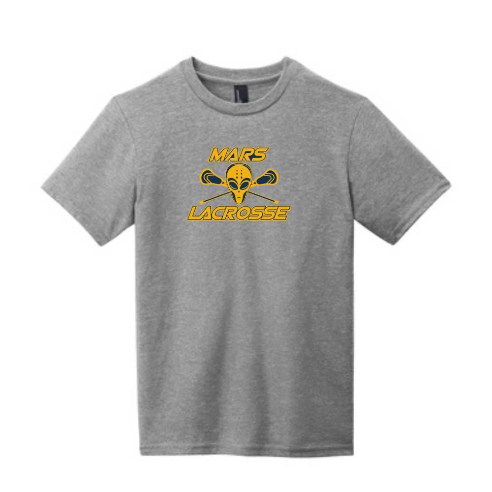 MYLA - Youth Soft T-Shirt - Grey - Stick Logo - Top String Lacrosse