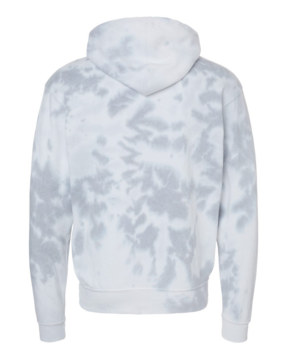 MYLA Unisex Grey Tie-Dyed Fleece Hooded Sweatshirt