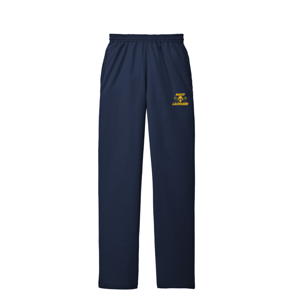 MYLA - Adult Core Fleece Sweatpants- Navy - Stick Logo - Top String Lacrosse