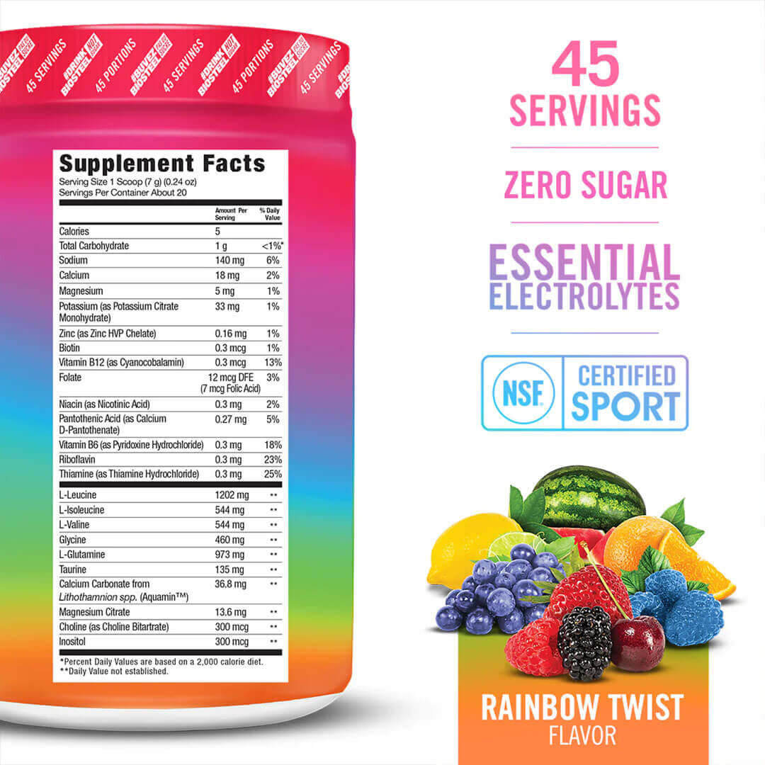 Biosteel Hydration Mix - Rainbow Twist - 11 oz. / 45 Servings