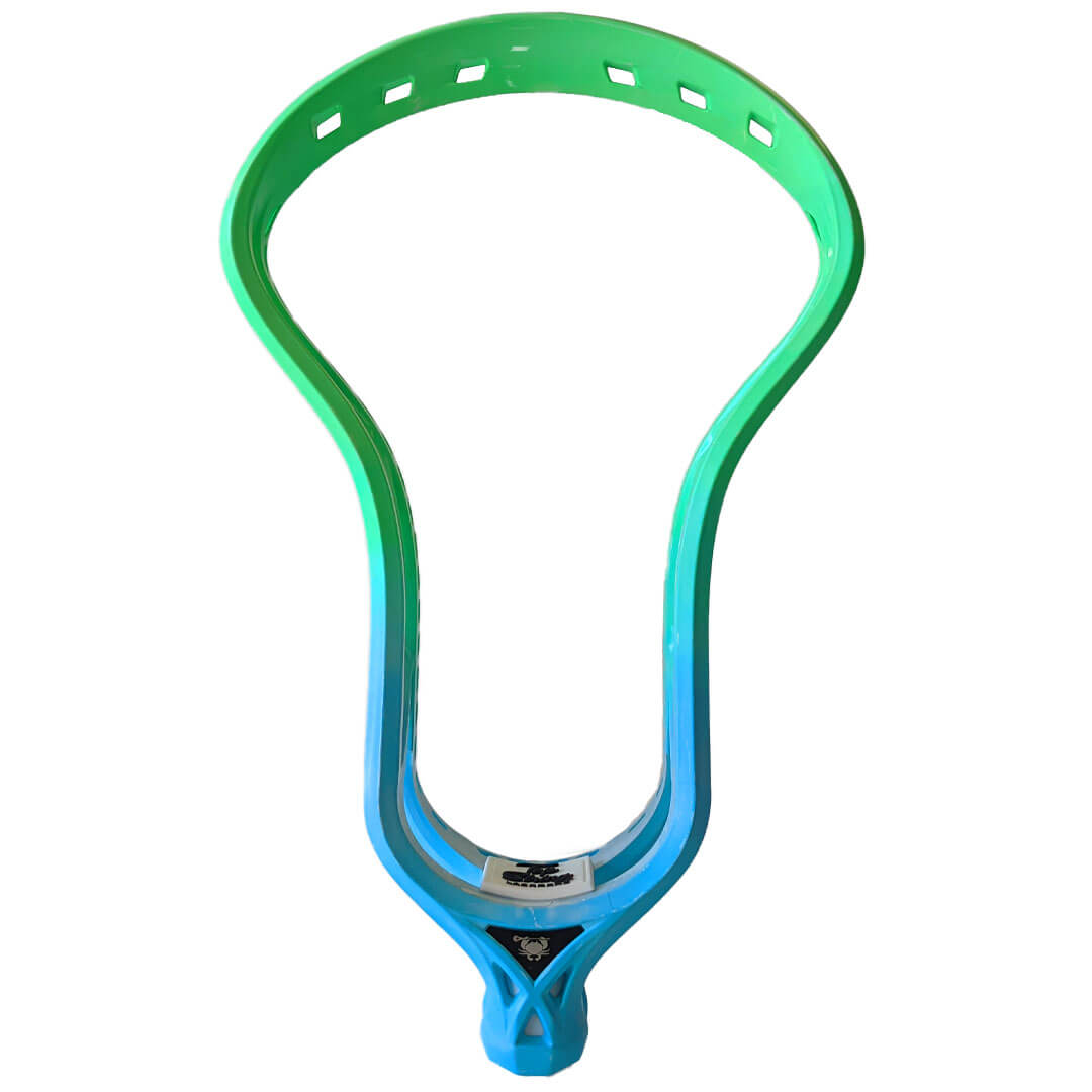 ECD Dyed Mirage 2.0 Lacrosse Head - Neon Green/Carolina Blue - Top String Lacrosse