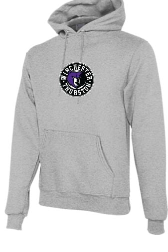 WT Adult Champion - Powerblend Hooded Sweatshirt - Grey