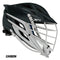 Cascade XRS Pro Helmet - Carbon Shell - White Mask - White Chin - White Strap - Top String Lacrosse