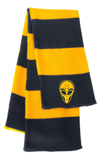 MYLA - Winter Scarf - Navy/Gold