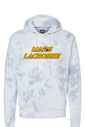 MYLA Unisex Grey Tie-Dyed Fleece Hooded Sweatshirt