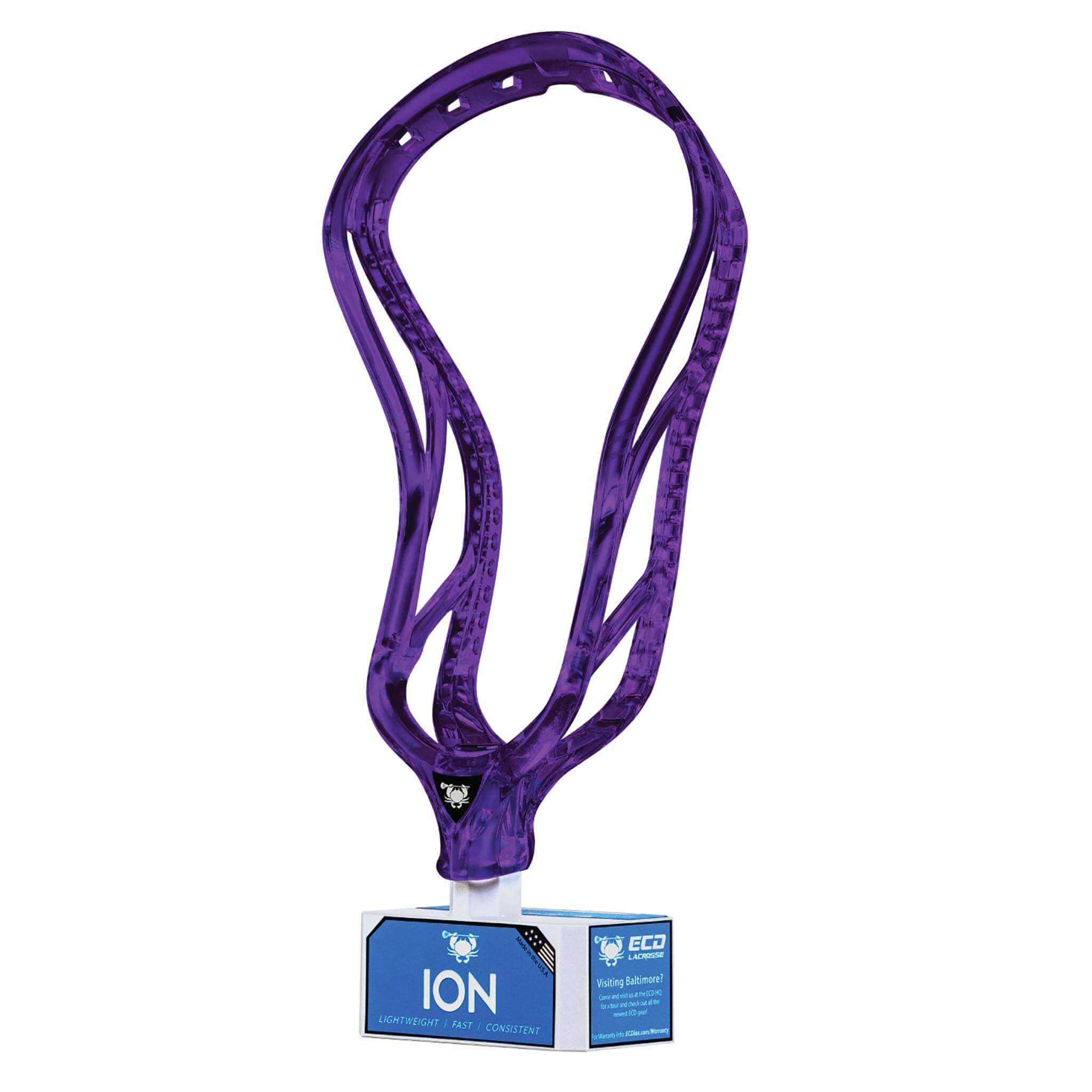 ECD Ion Lacrosse Head - Purple | Top String Lacrosse