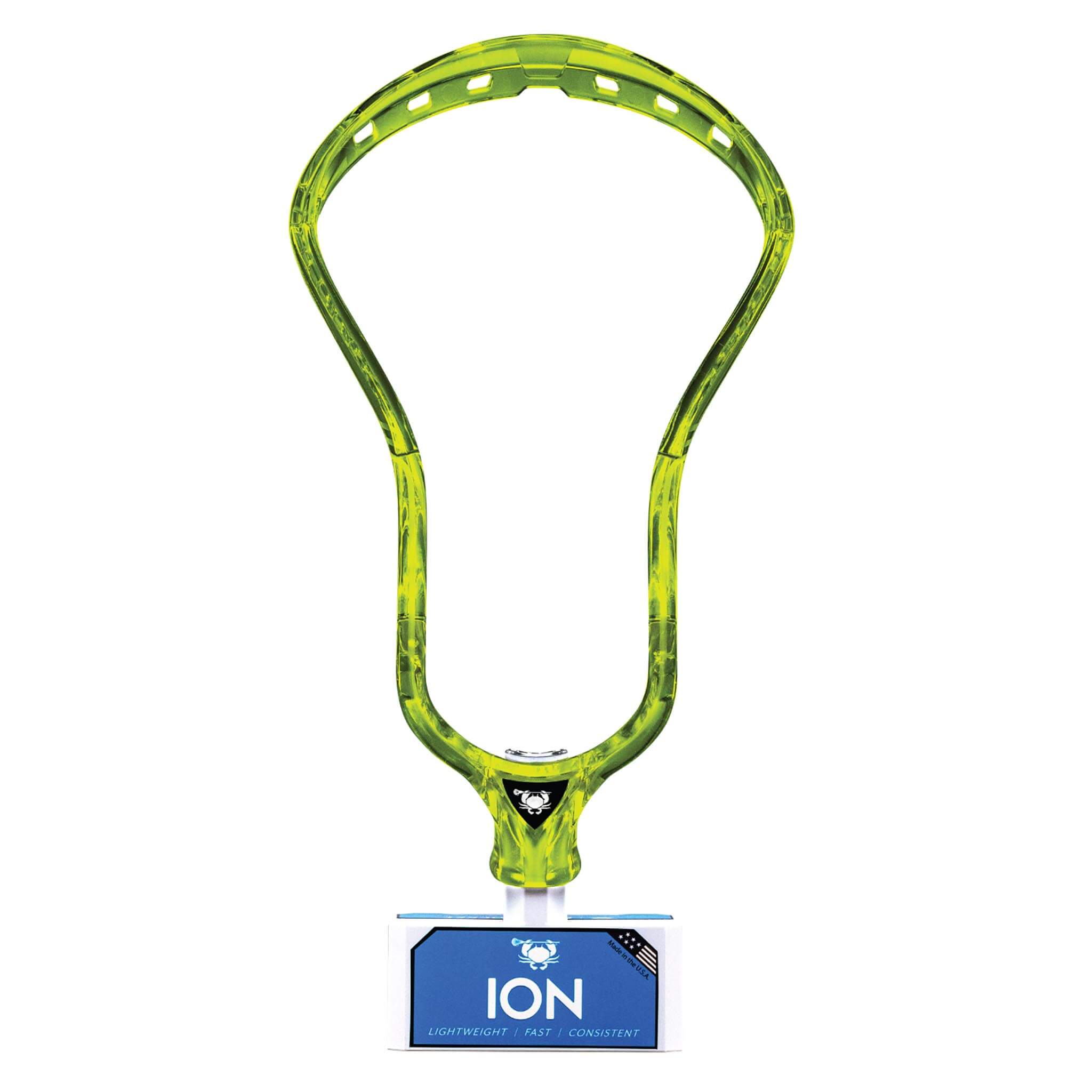 ECD Dyed Ion Lacrosse Head - Lime Green | Top String Lacrosse