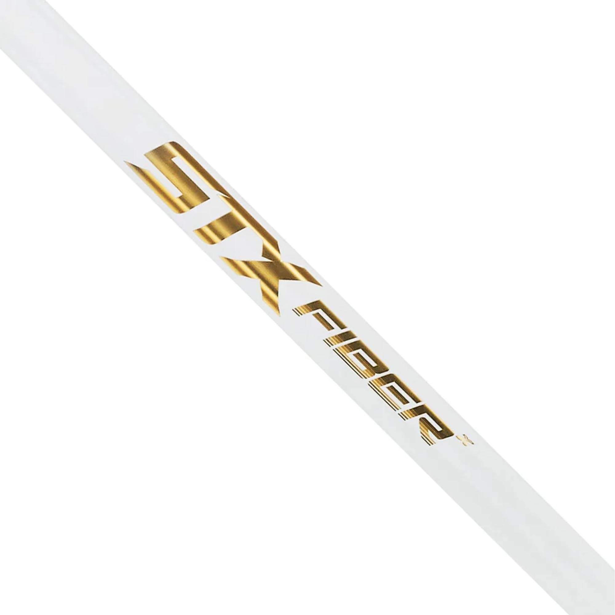 Limited Edition STX Gold Rush White and Gold Fiber X Lacrosse Shaft | Top String Lacrosse