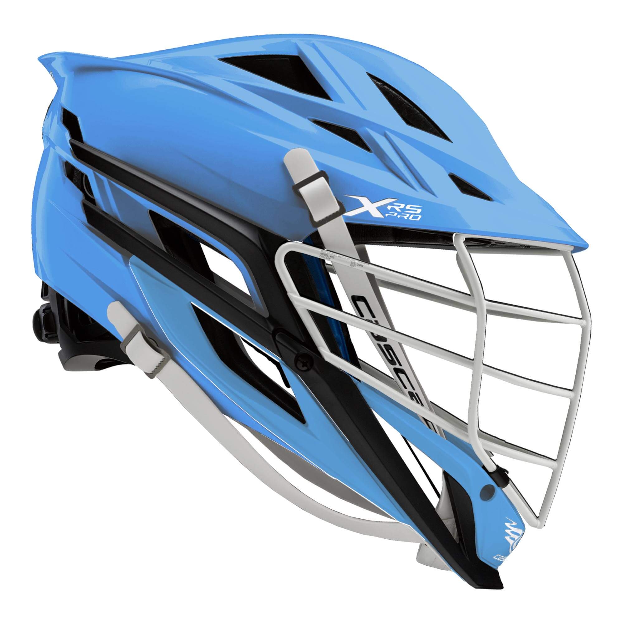 Cascade XRS Pro Helmet - Hopkins Blue Shell - White Mask - White Strap, image size:2000x2000