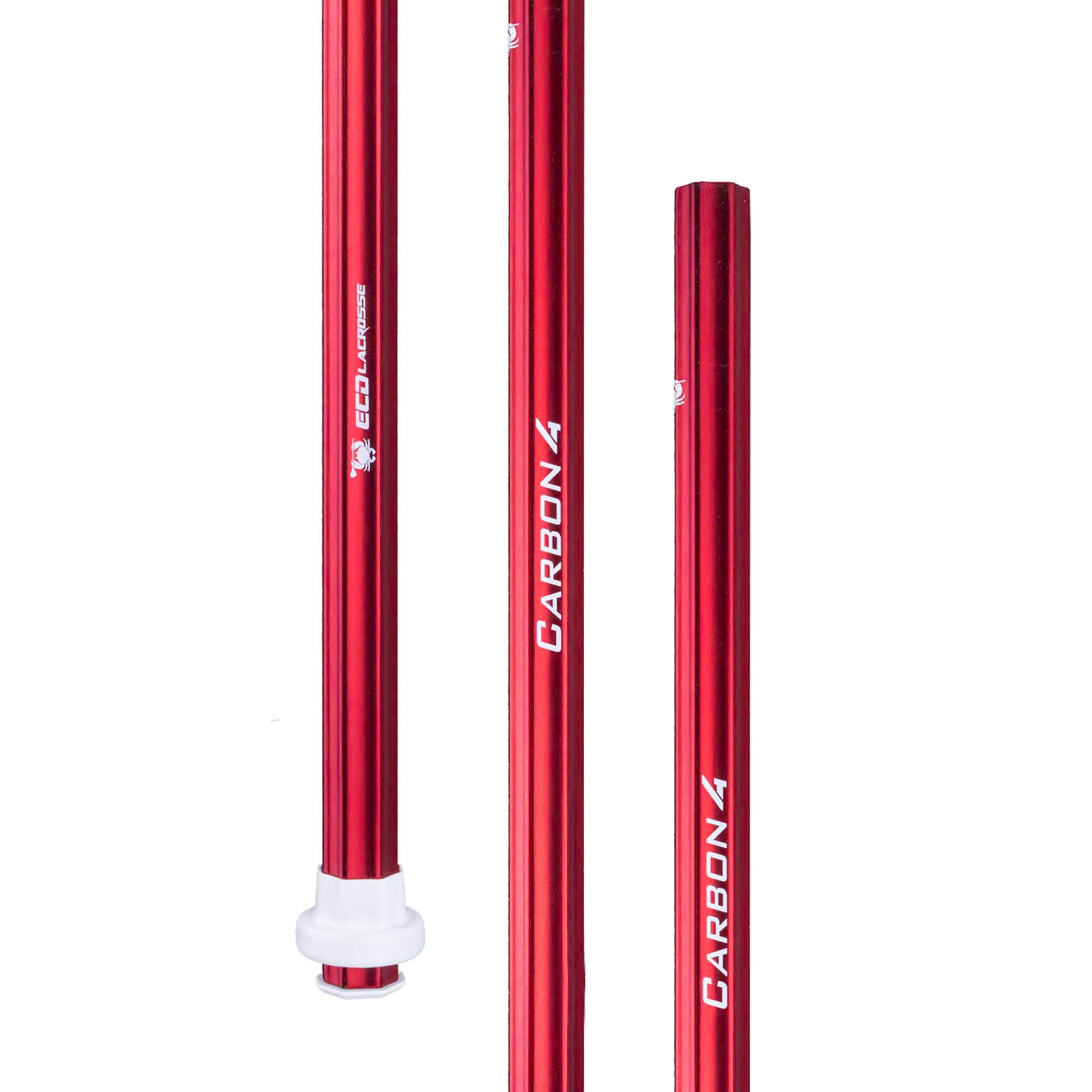 ECD Carbon 4.0 Composite Attack Lacrosse Shaft - Red | Top String Lacrosse