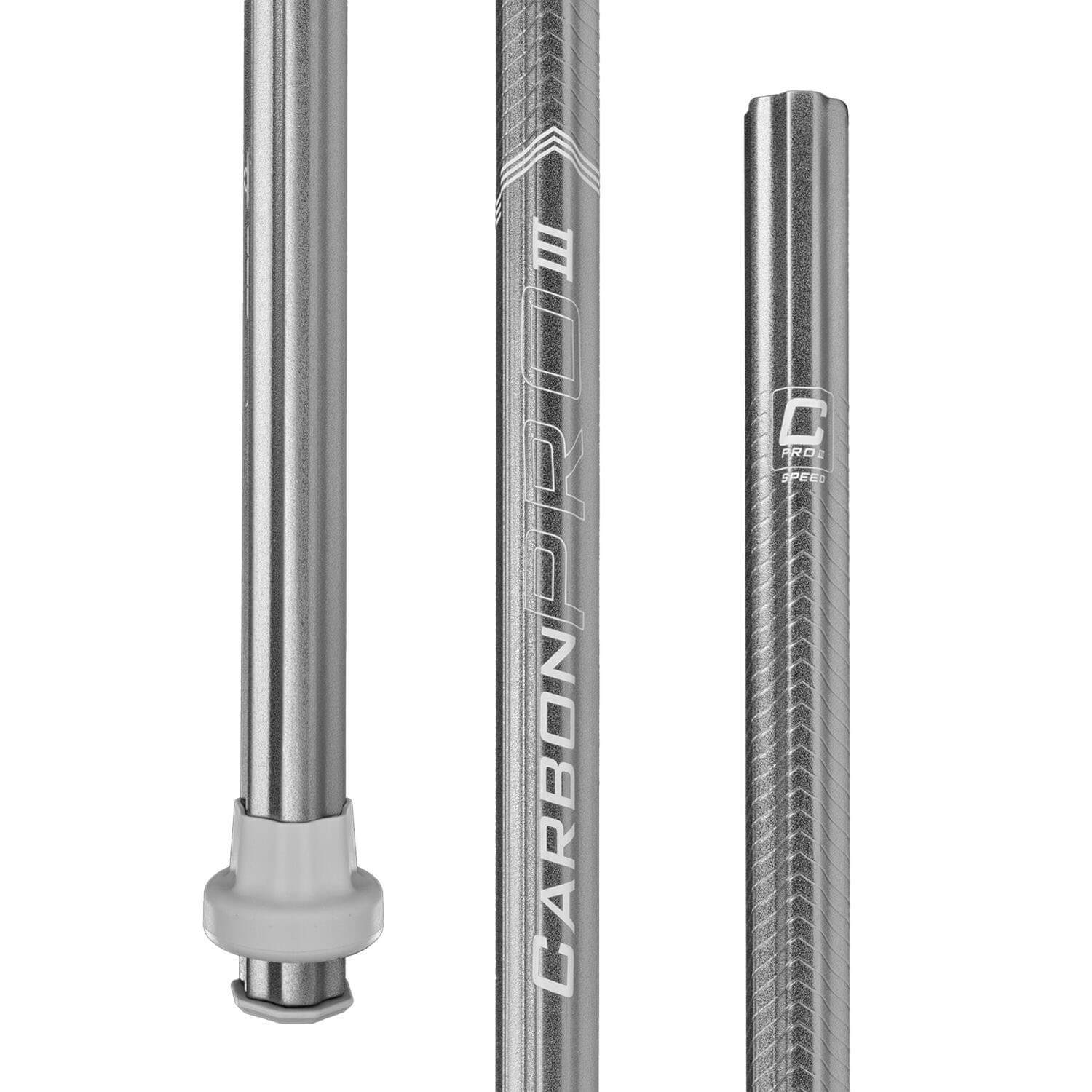 ECD Carbon Pro 3.0 Chrome - Speed Composite Attack Lacrosse Shaft - Silver | Top String Lacrosse