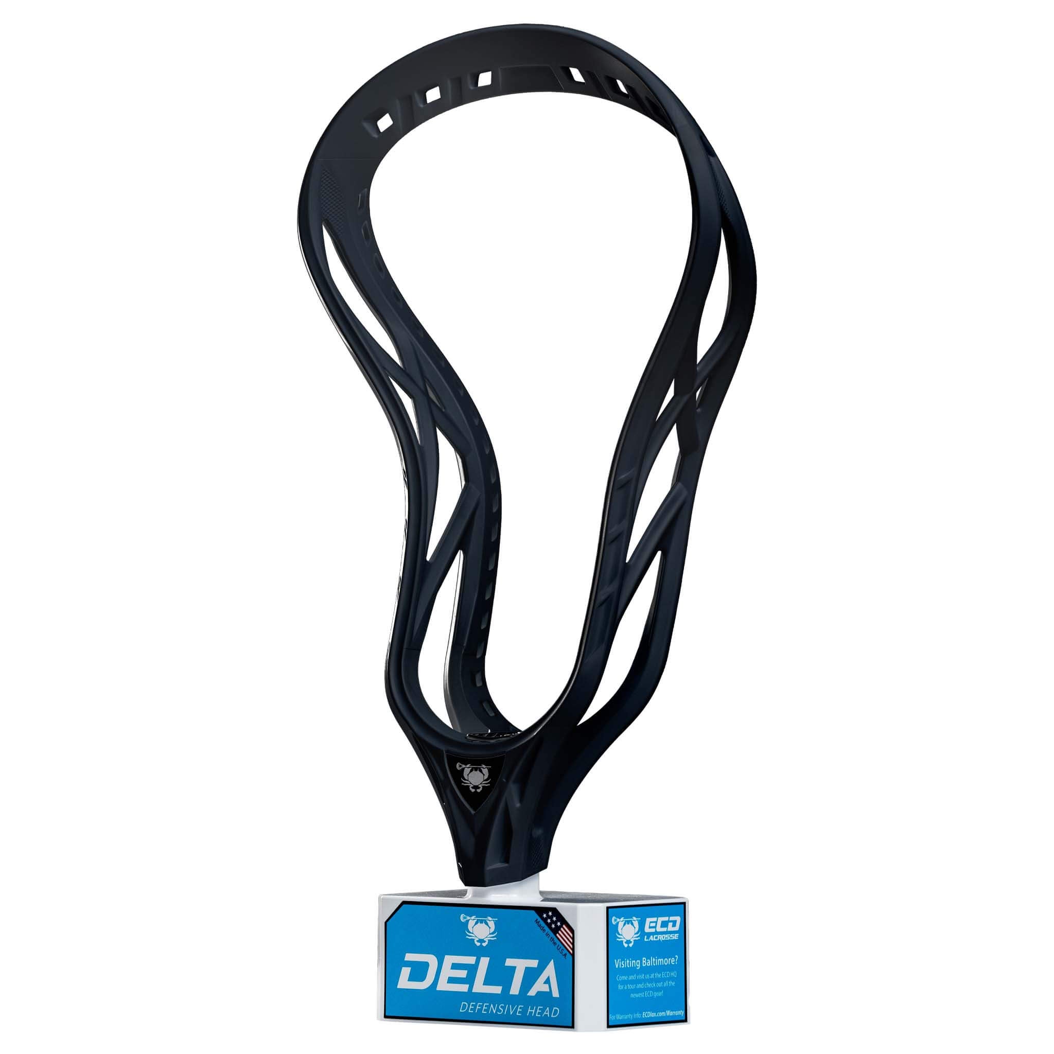 ECD Delta Lacrosse Head - Black | Top String Lacrosse