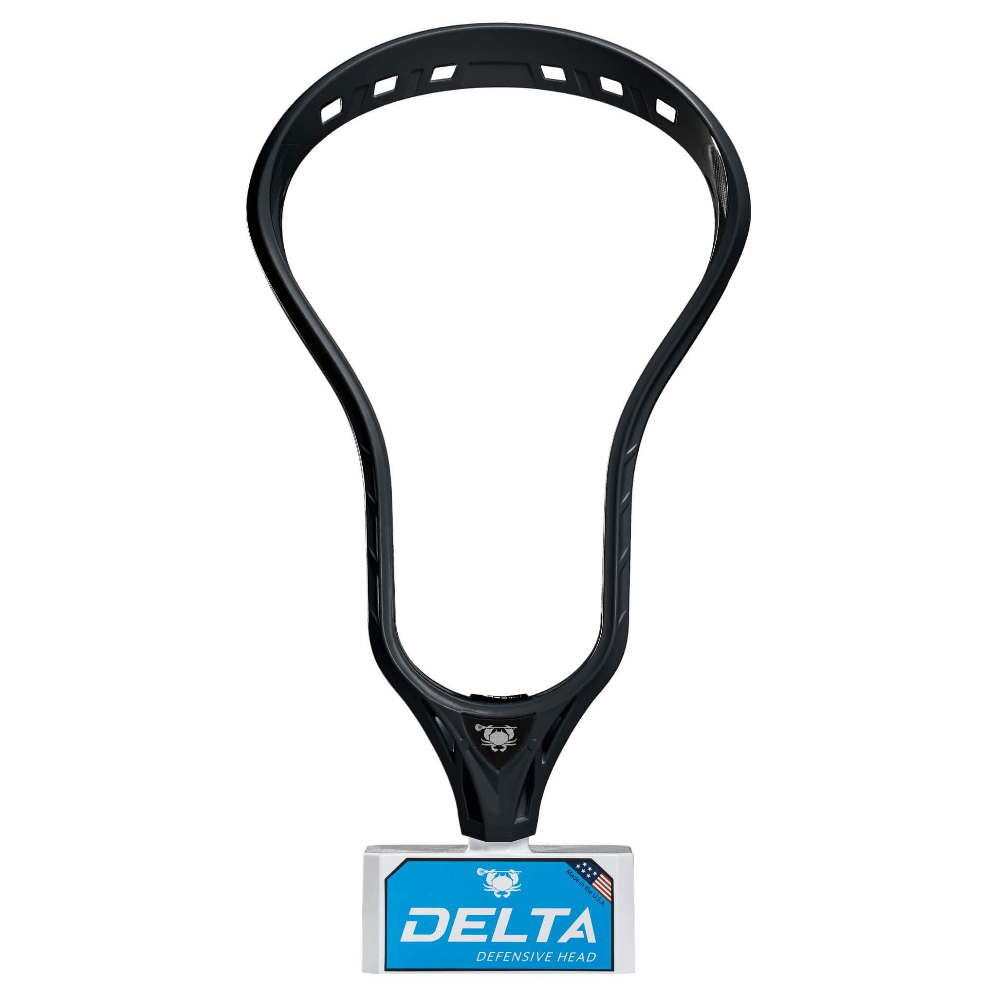 ECD Delta Lacrosse Head - Black | Top String Lacrosse