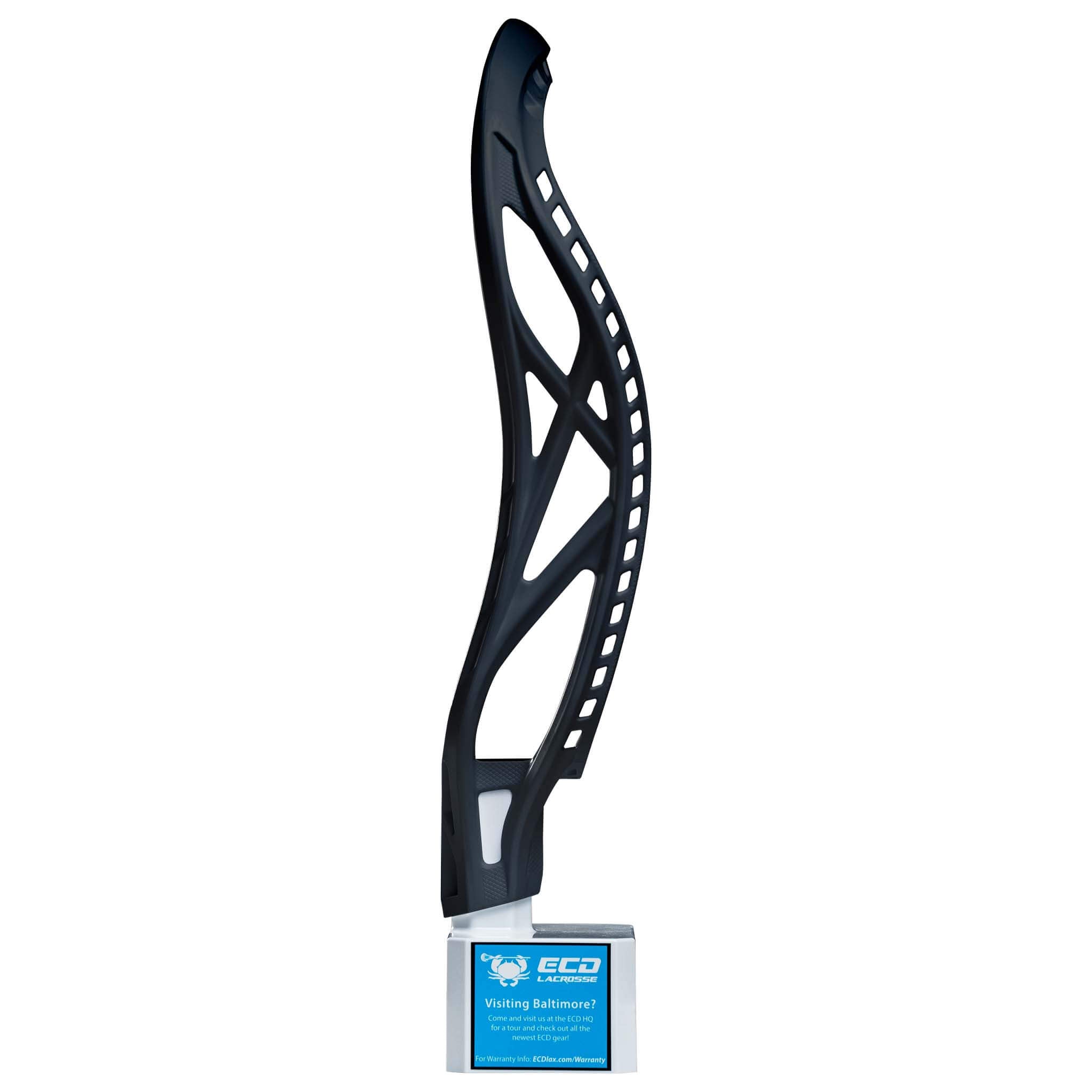 ECD Delta Lacrosse Head - Black | Top String Lacrosse