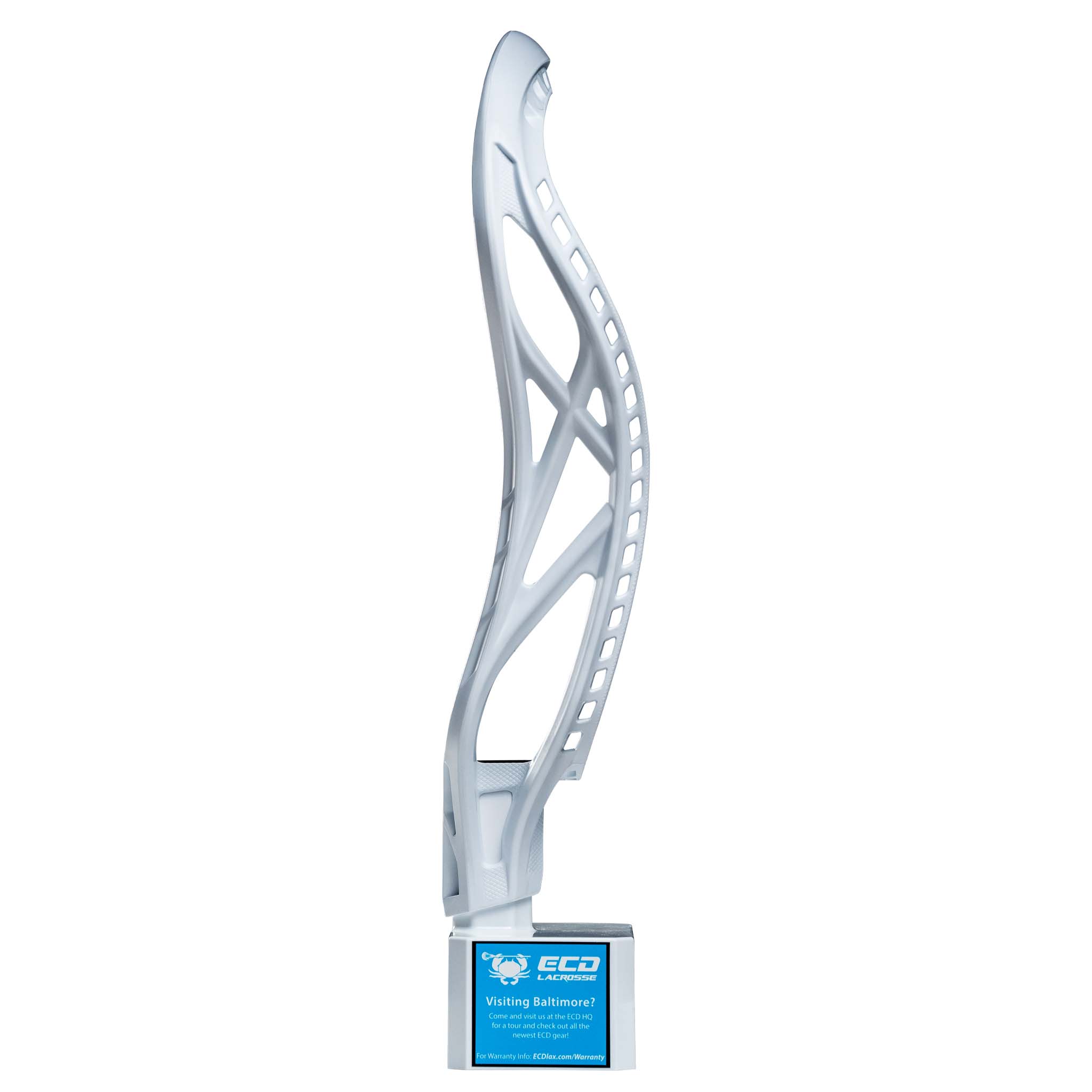ECD Delta Lacrosse Head - White | Top String Lacrosse