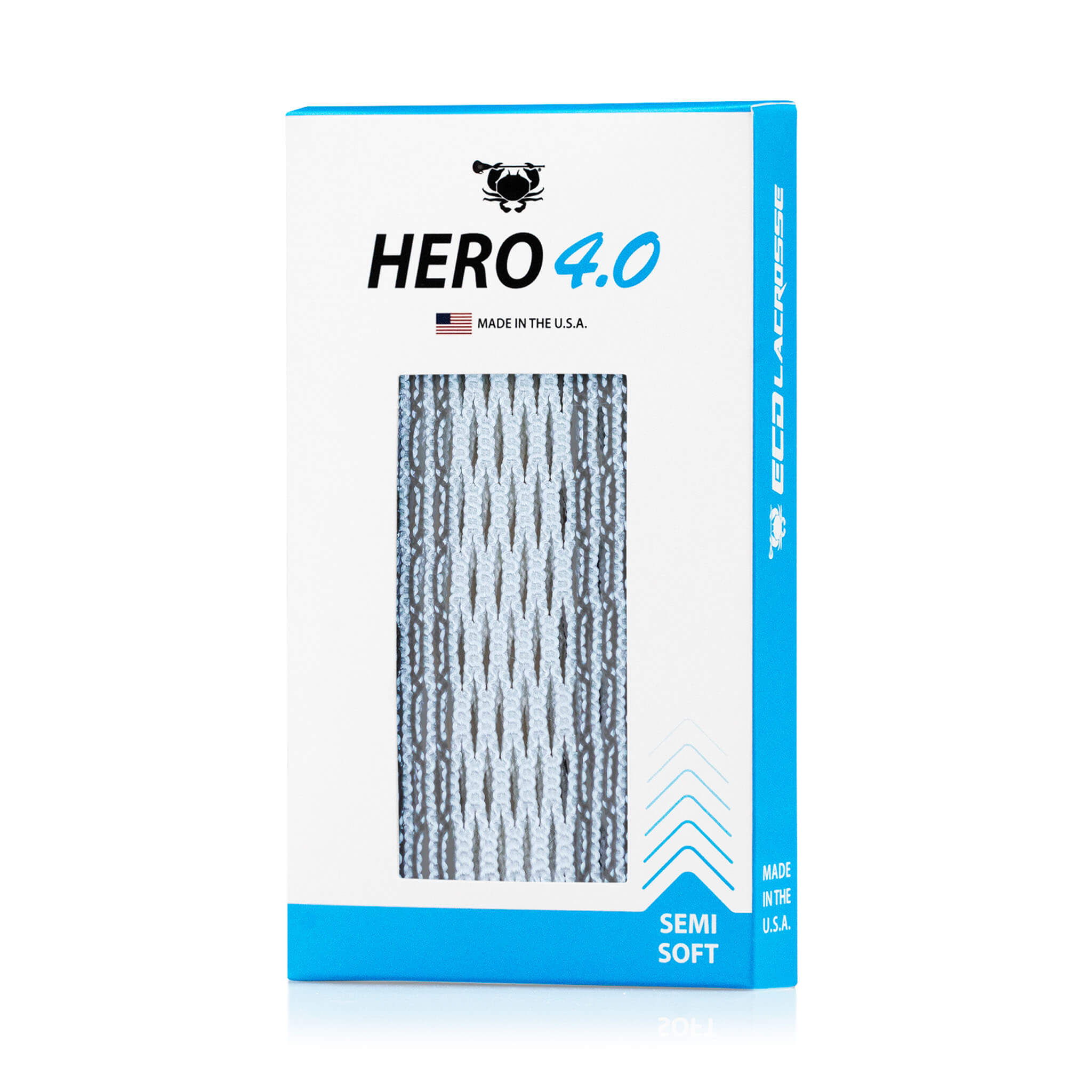 ECD Hero 4.0 Colors Storm Striker Lacrosse Mesh - Grey | Top String Lacrosse