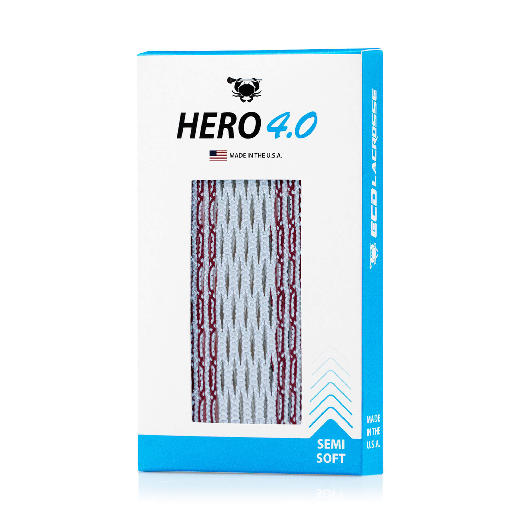ECD Hero 4.0 Colors Storm Striker Lacrosse Mesh - Maroon | Top String Lacrosse