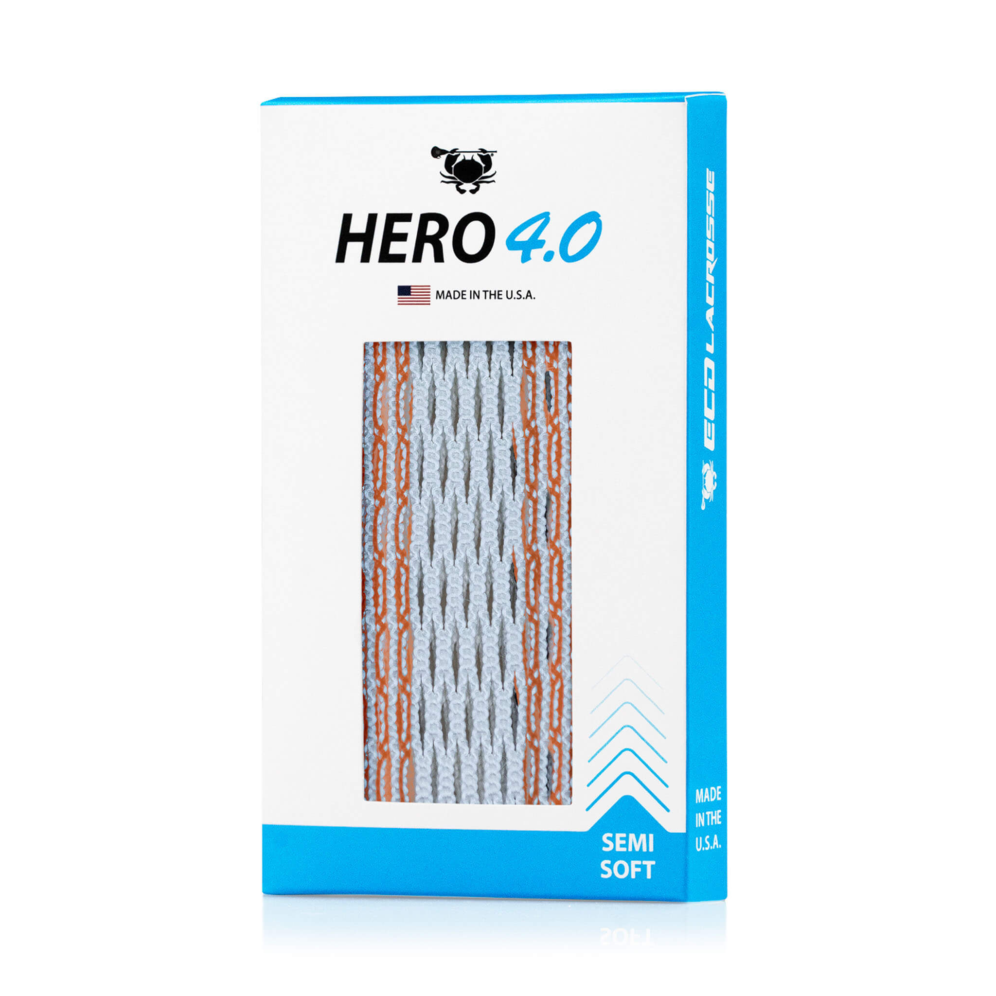 ECD Hero 4.0 Colors Storm Striker Lacrosse Mesh - Orange | Top String Lacrosse