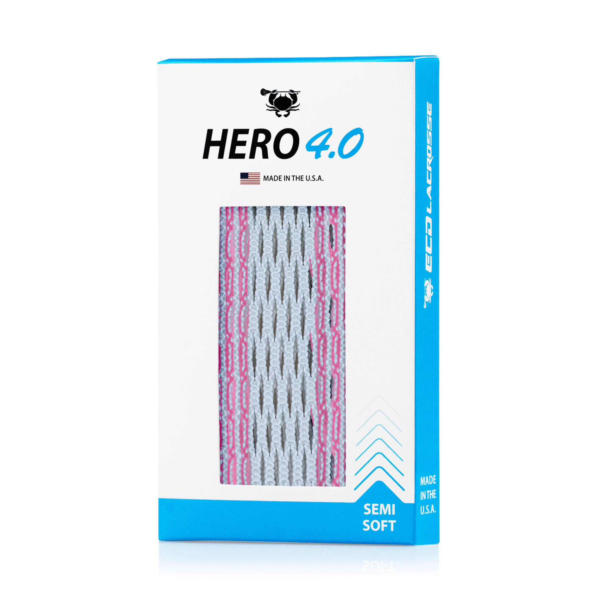 ECD Hero 4.0 Colors Storm Striker Lacrosse Mesh - Pink | Top String Lacrosse