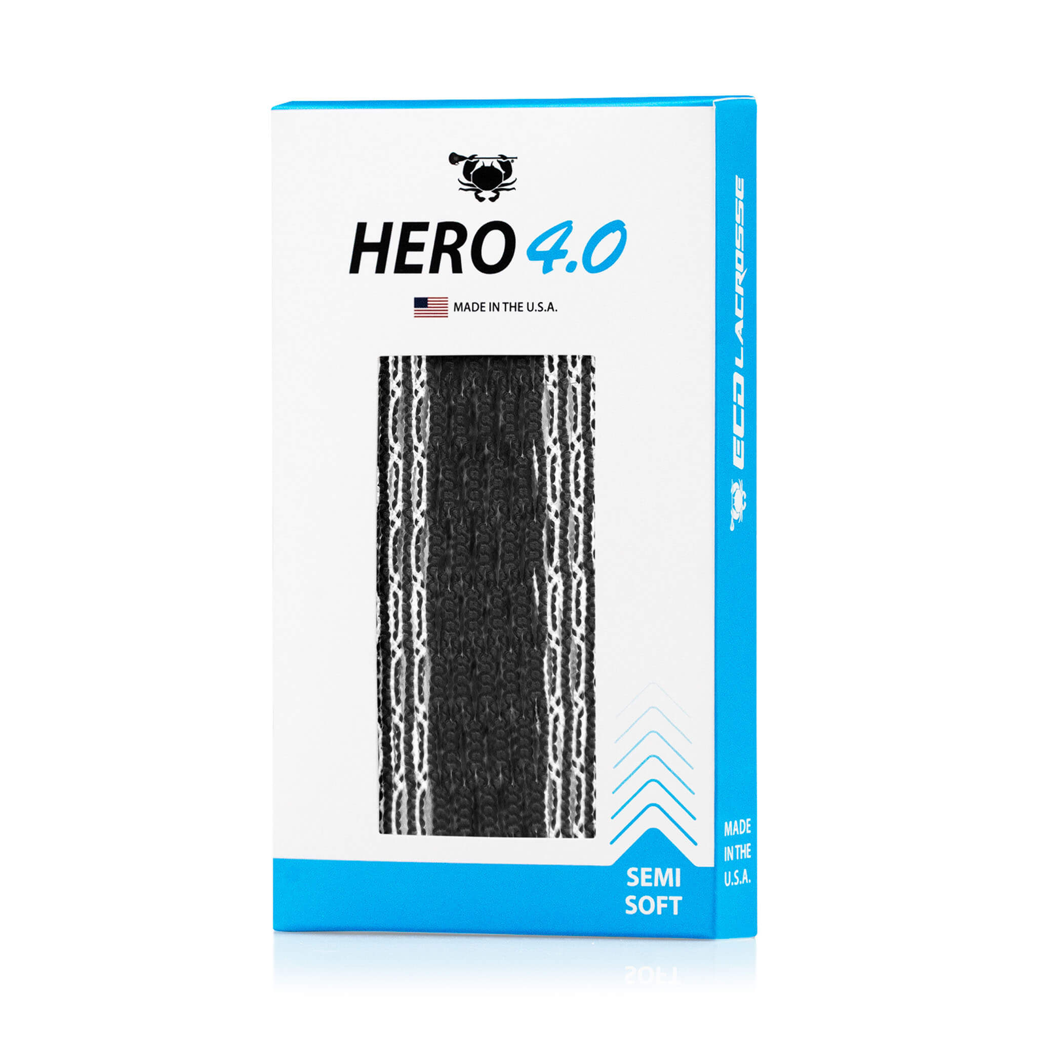 ECD Hero 4.0 Colors Storm Striker Lacrosse Mesh - White | Top String Lacrosse