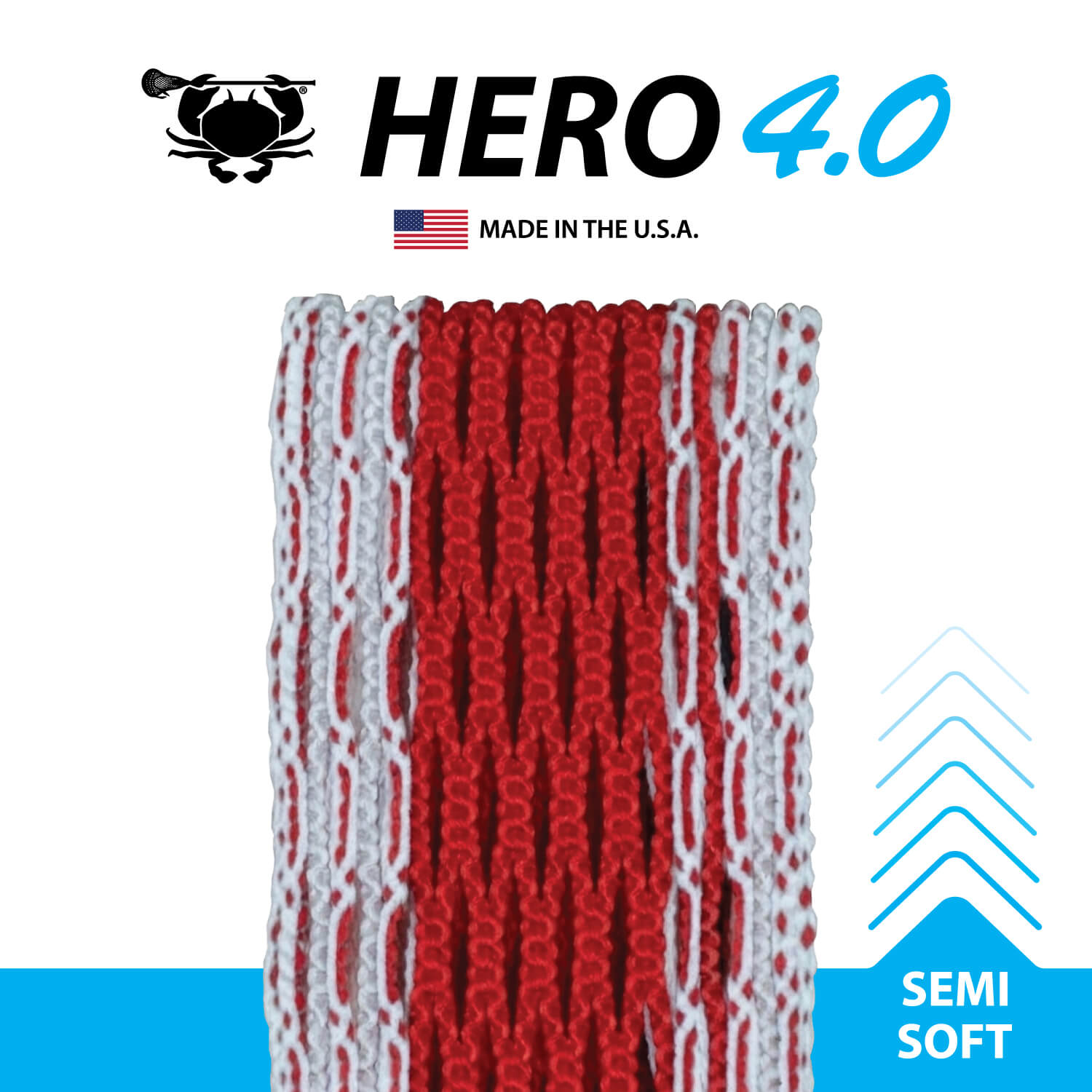 ECD Hero 4.0 LE Red Bandana Lacrosse Mesh | Top String Lacrosse