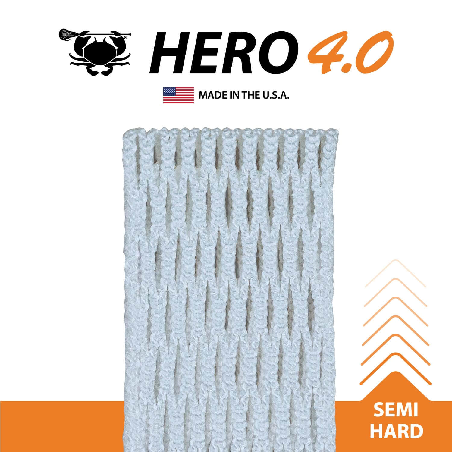 ECD Hero 4.0 Semi-Hard Lacrosse Mesh | Top String Lacrosse