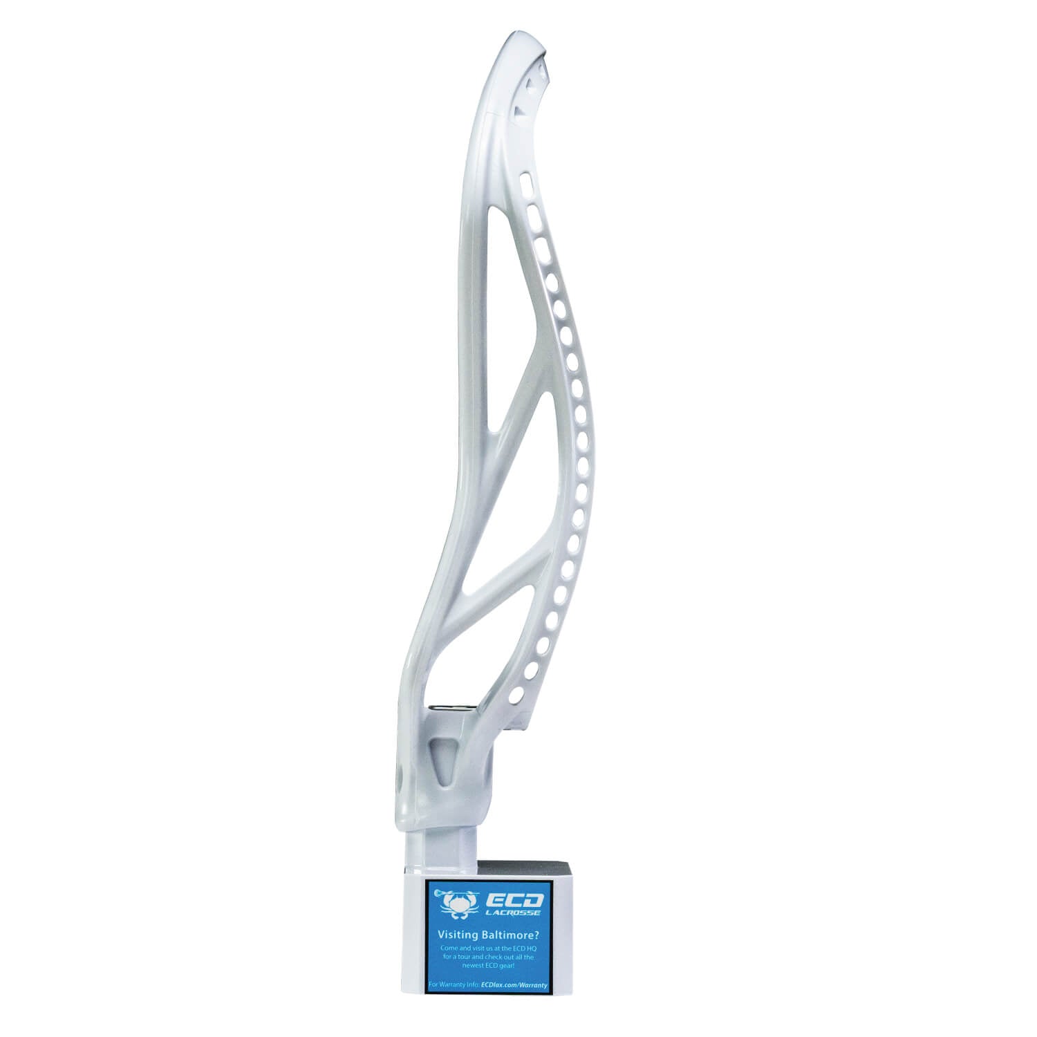 ECD Ion Lacrosse Head - White - Top String Lacrosse