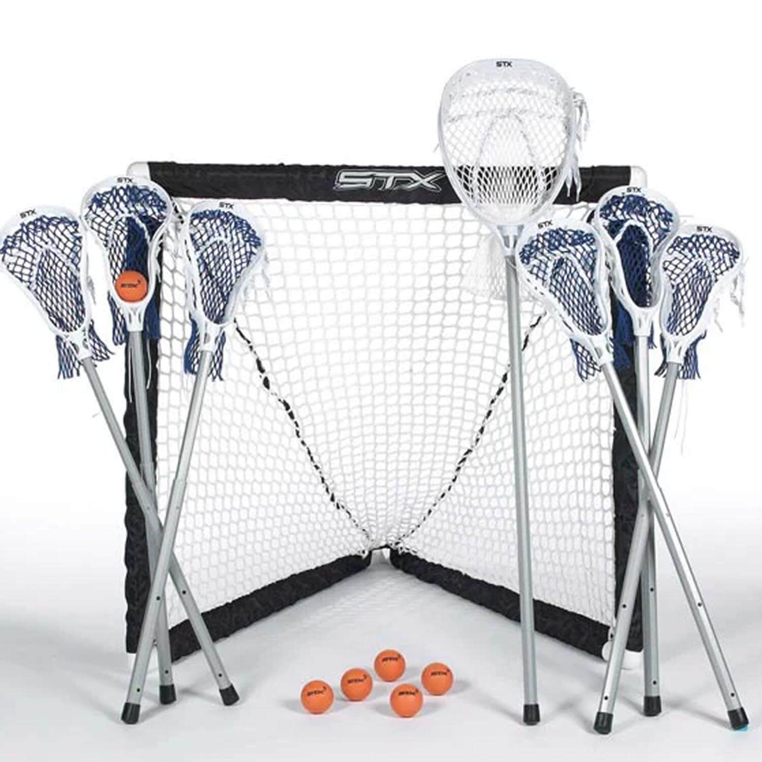 STX Fiddle Mini Lacrosse Set - 7 Sticks, 6 Balls, & 1 Goal