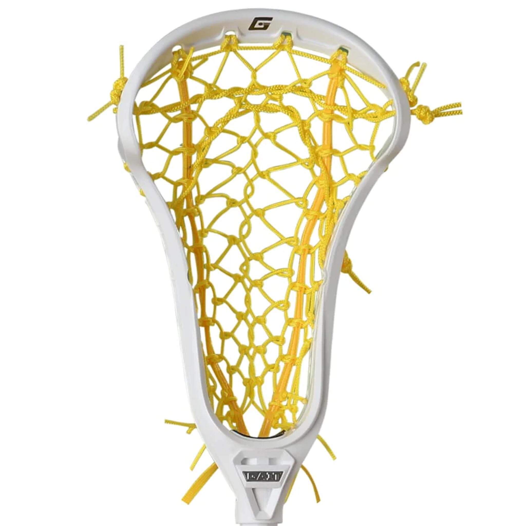 Gait Air 2 D Women's Lacrosse Head - Flex Mesh - White and Yellow | Top String Lacrosse