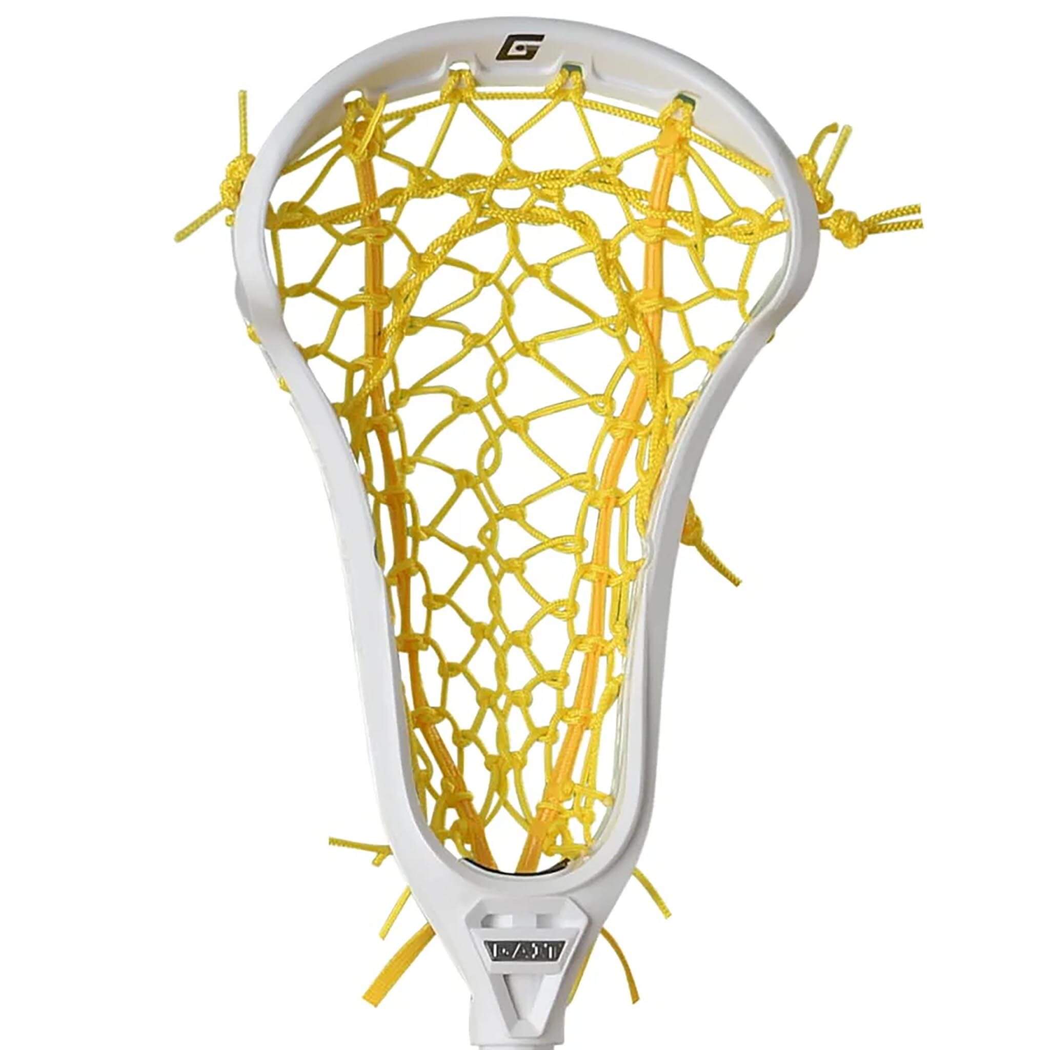 Gait Air 2 Women's Lacrosse Head - Flex Mesh - White and Yellow | Top String Lacrosse