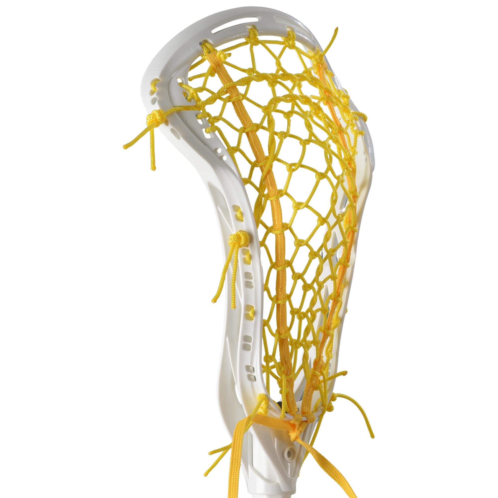 Gait Air 3 Women's Lacrosse Head - Flex Mesh - White and Yellow | Top String Lacrosse