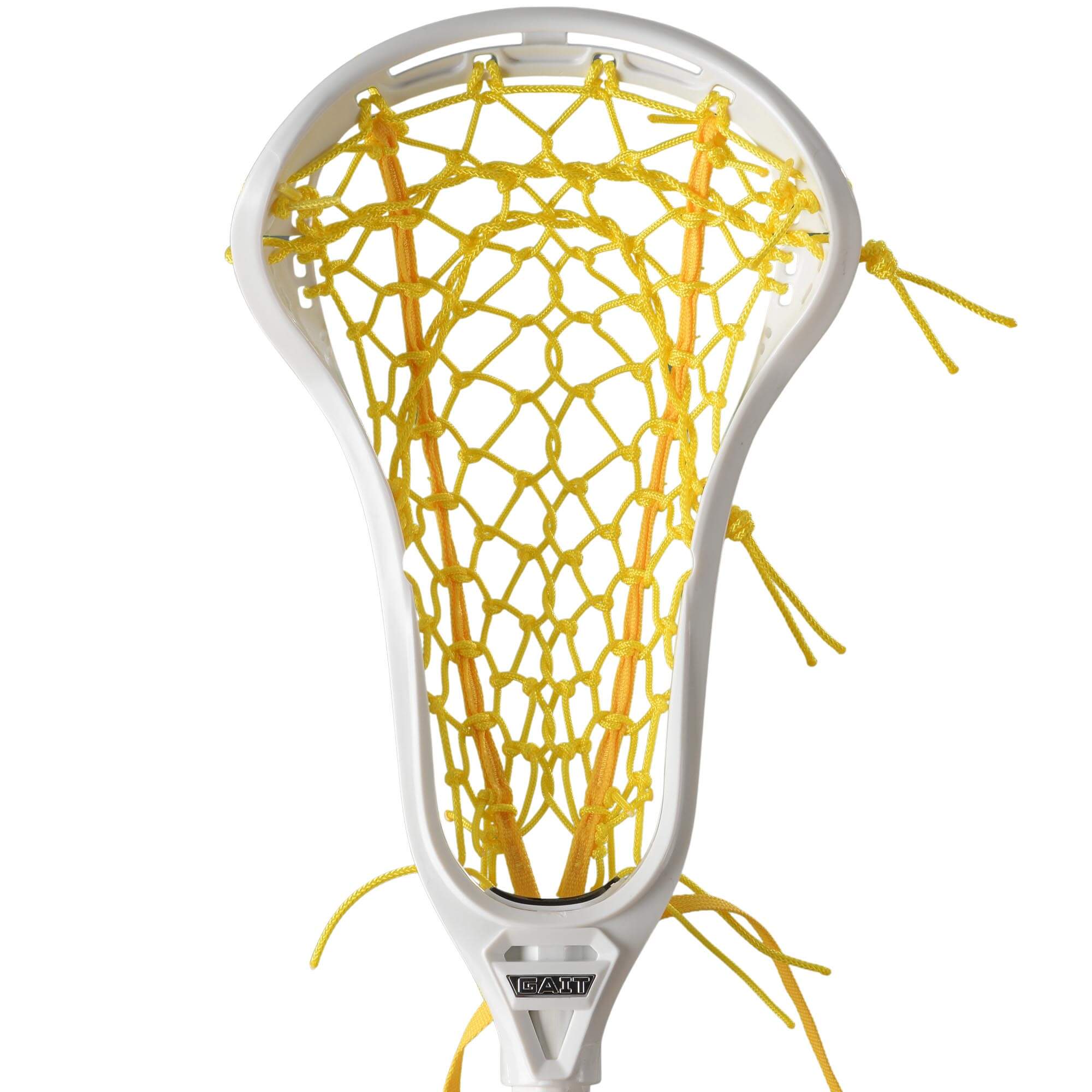 Gait Air 3 Women's Lacrosse Head - Flex Mesh - White and Yellow | Top String Lacrosse