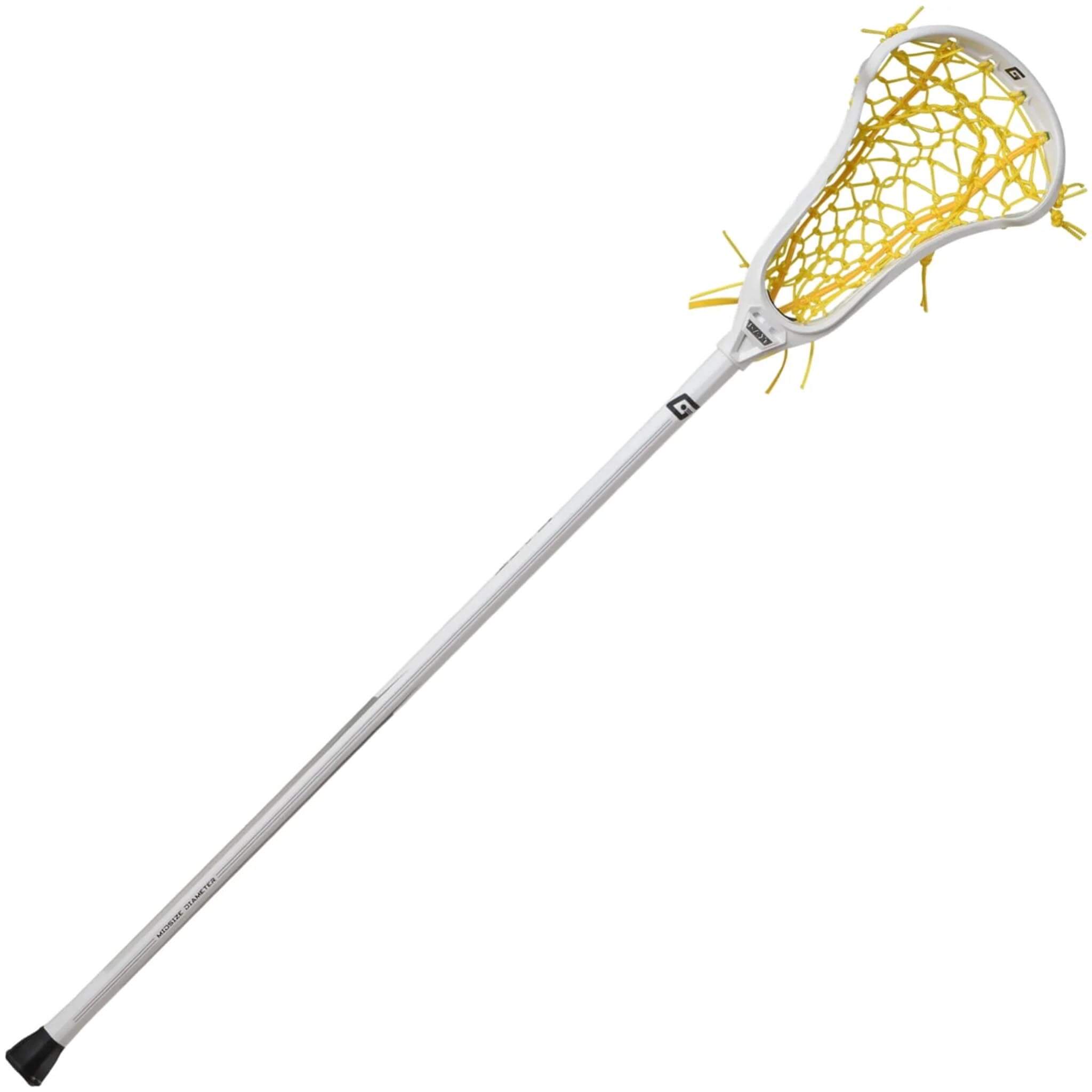 Gait Air 2 D Flex Mesh Composite Complete Stick - White and Yellow | Top String Lacrosse