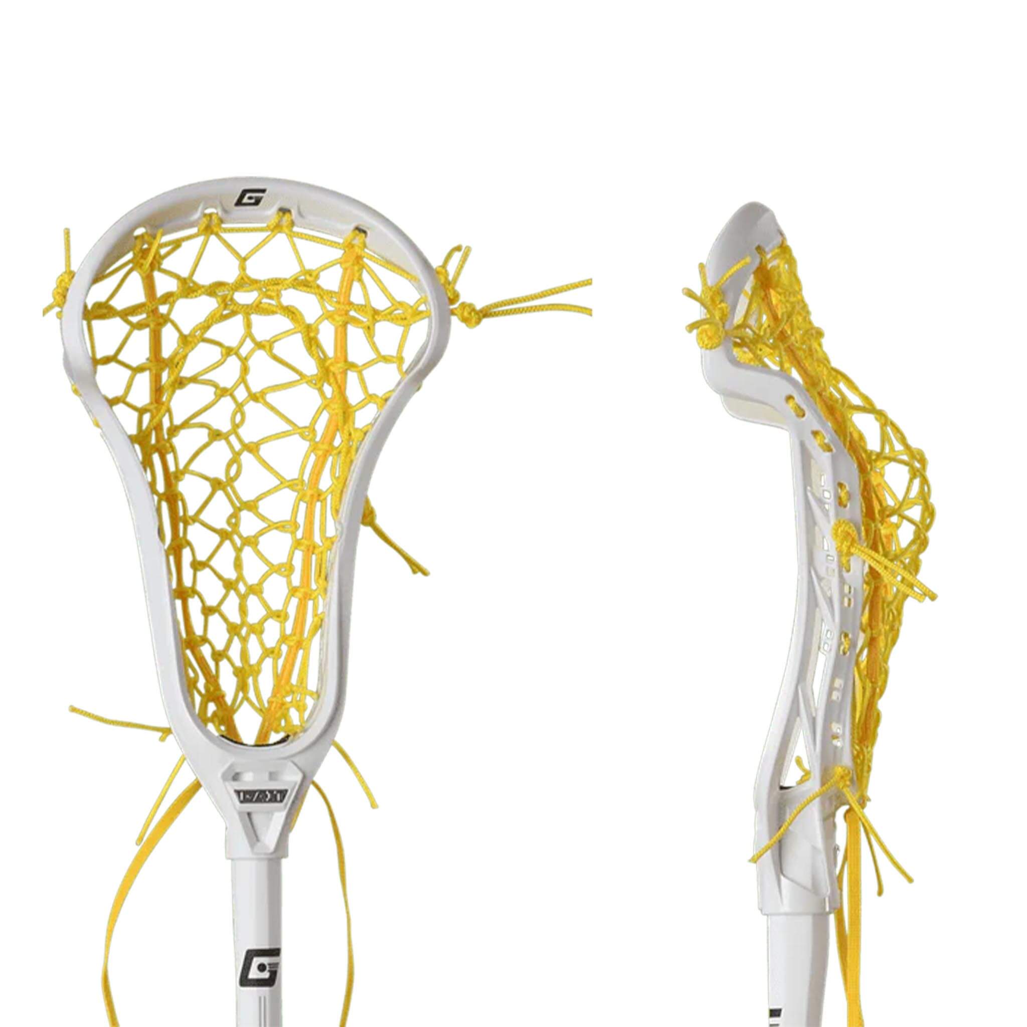 Gait Air 2 D Flex Mesh Composite Complete Stick - White and Yellow | Top String Lacrosse