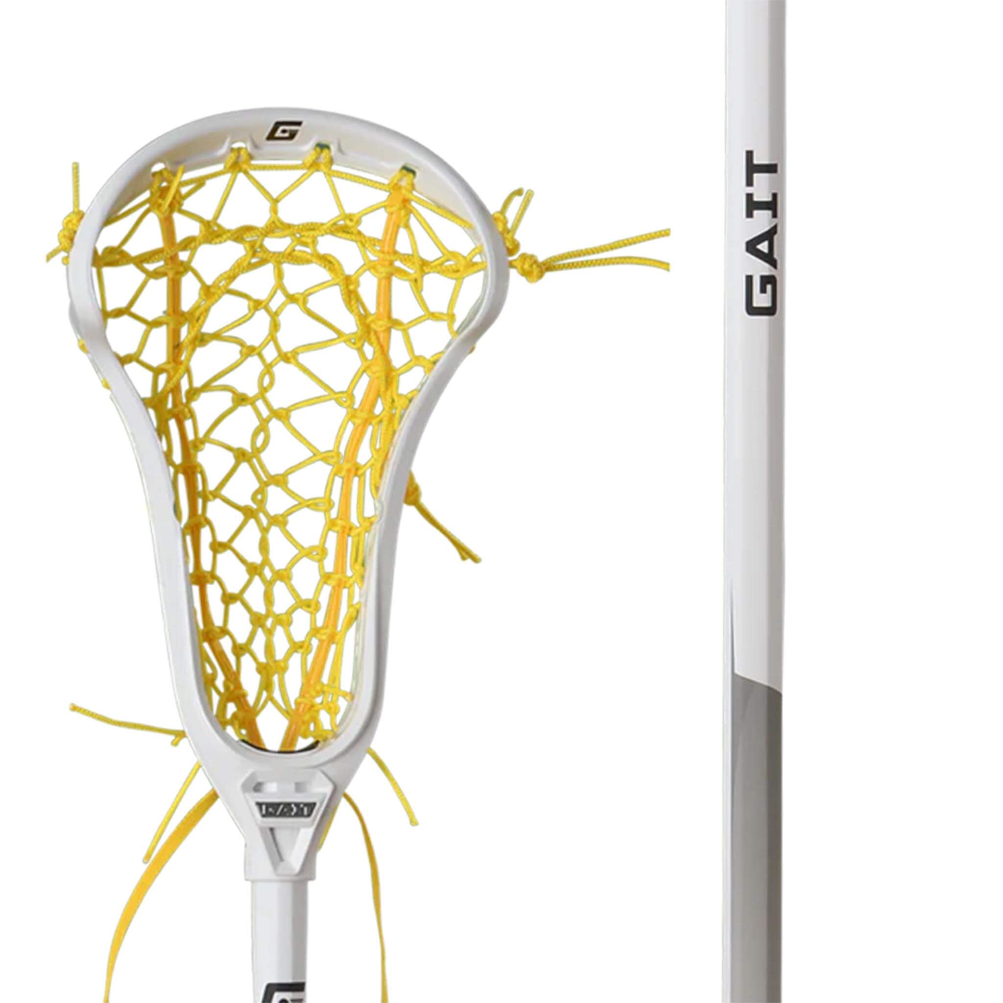 Gait Air 2 D Flex Mesh Composite Complete Stick - White and Yellow | Top String Lacrosse