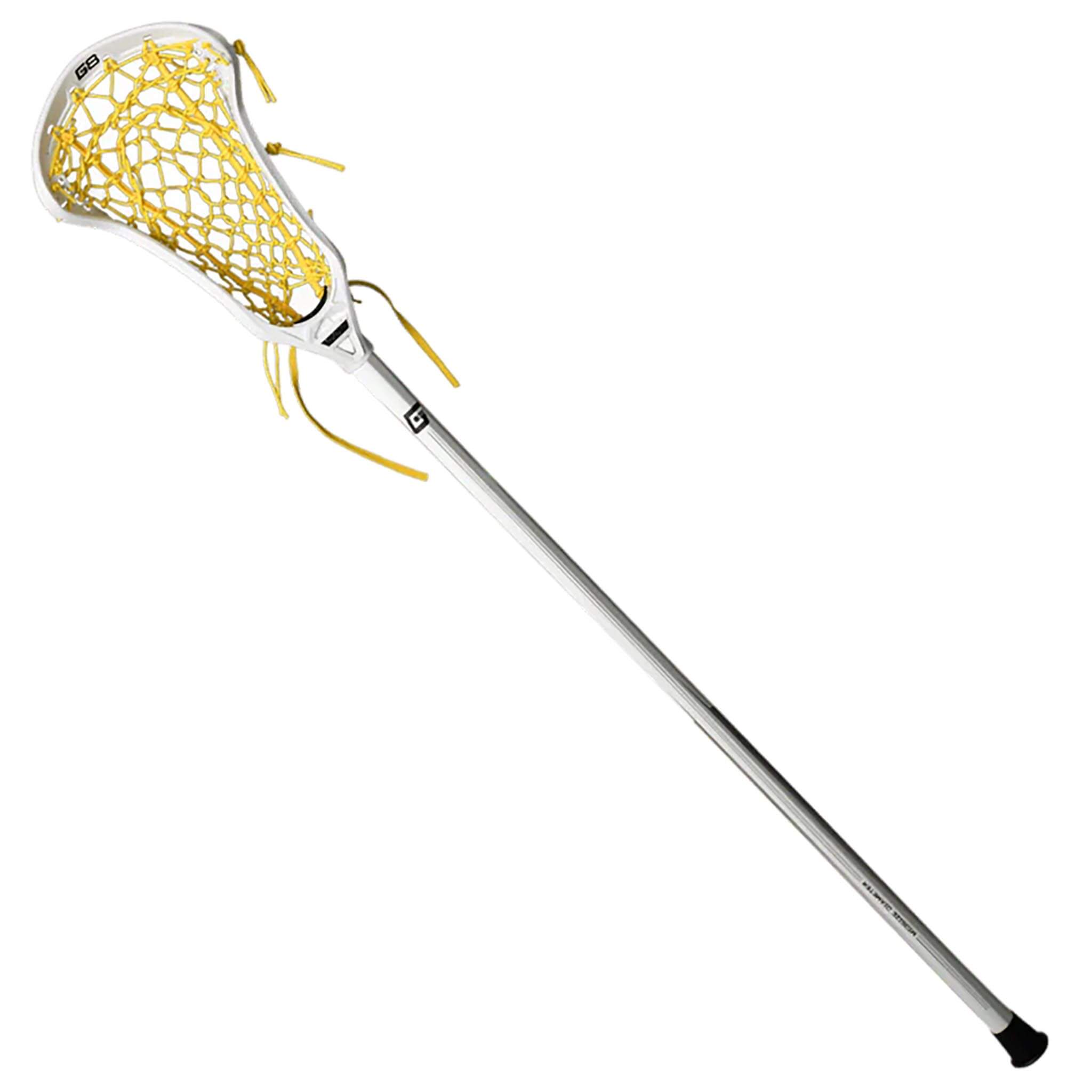 Gait Whip 2 Flex Mesh Composite Complete Stick - White and Yellow | Top String Lacrosse