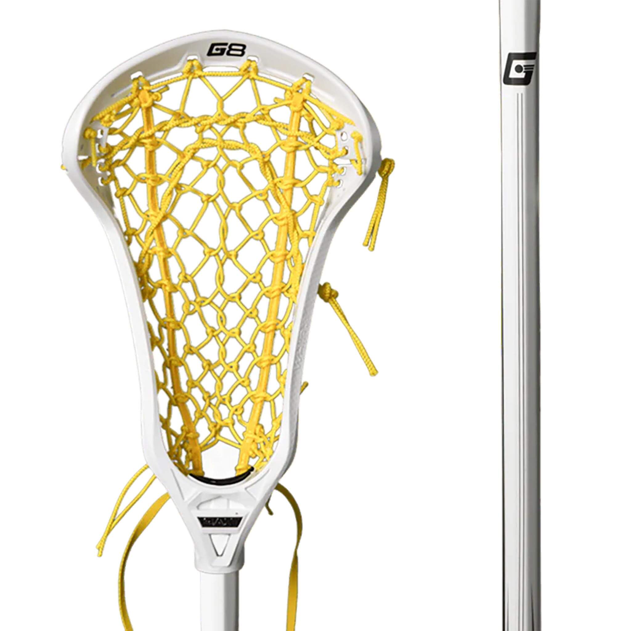 Gait Whip 2 Flex Mesh Composite Complete Stick - White and Yellow | Top String Lacrosse