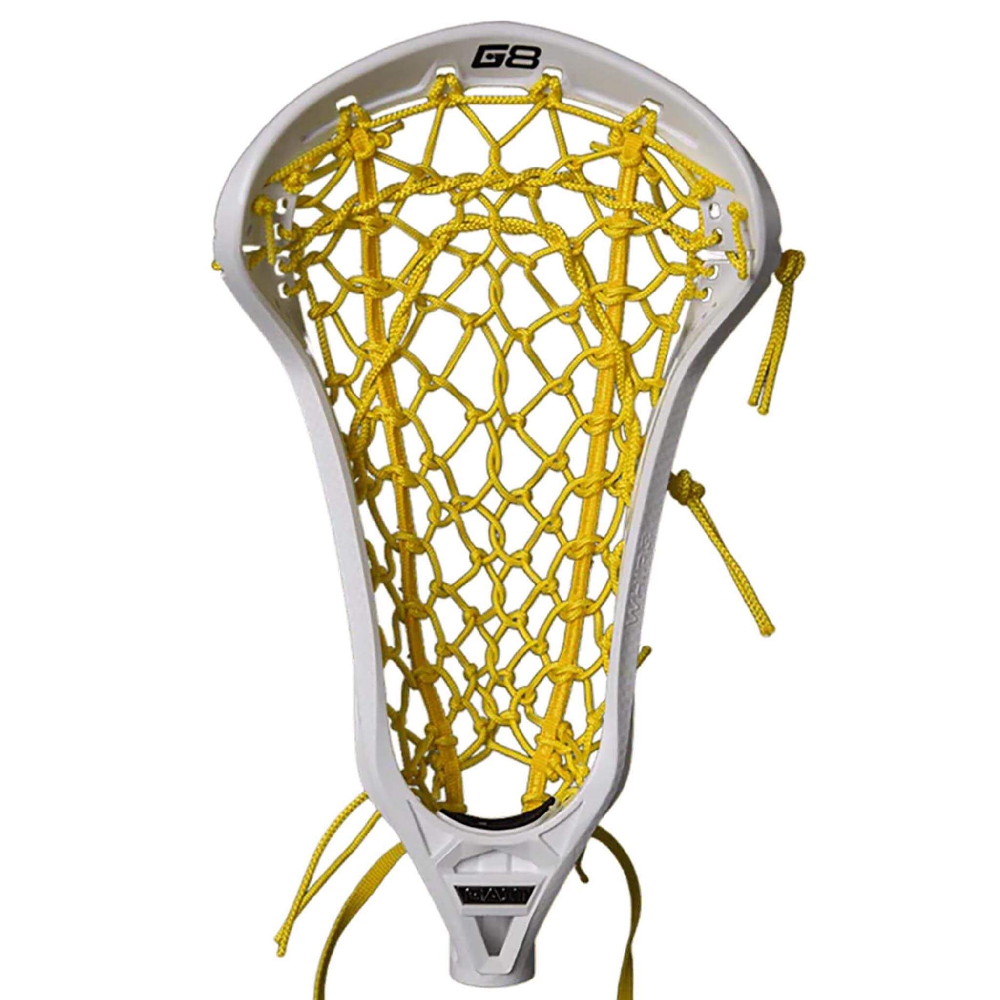 Gait Whip 2 Women's Lacrosse Head - Flex Mesh - White and Yellow | Top String Lacrosse