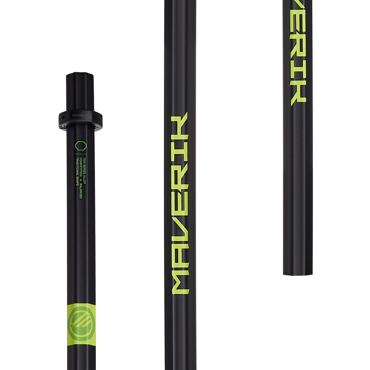Maverik A7 175 LE Black/Lime Green Attack Lacrosse Shaft | Top String Lacrosse