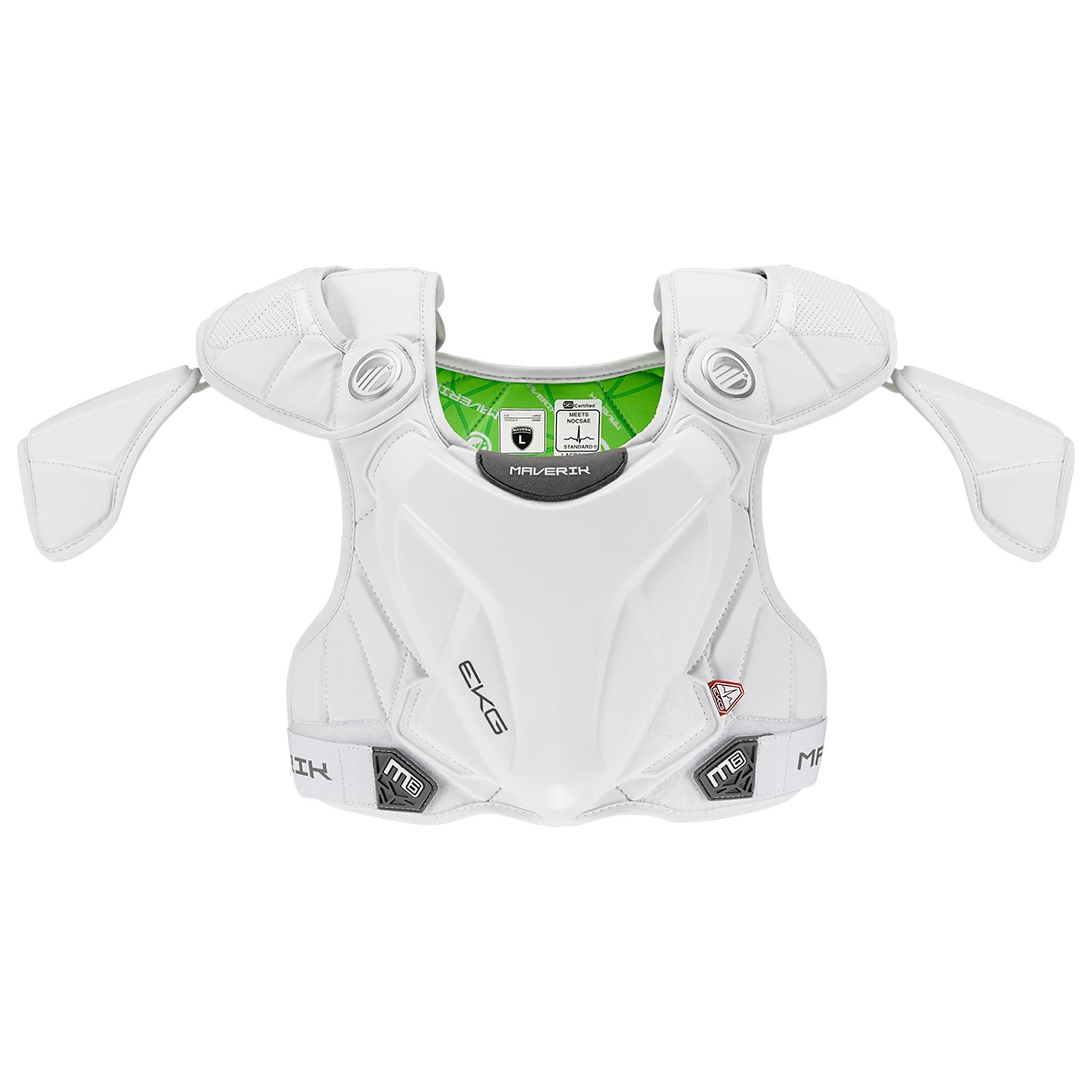 Maverik M6 EKG Lacrosse Shoulder Pads - Front | Top String Lacrosse