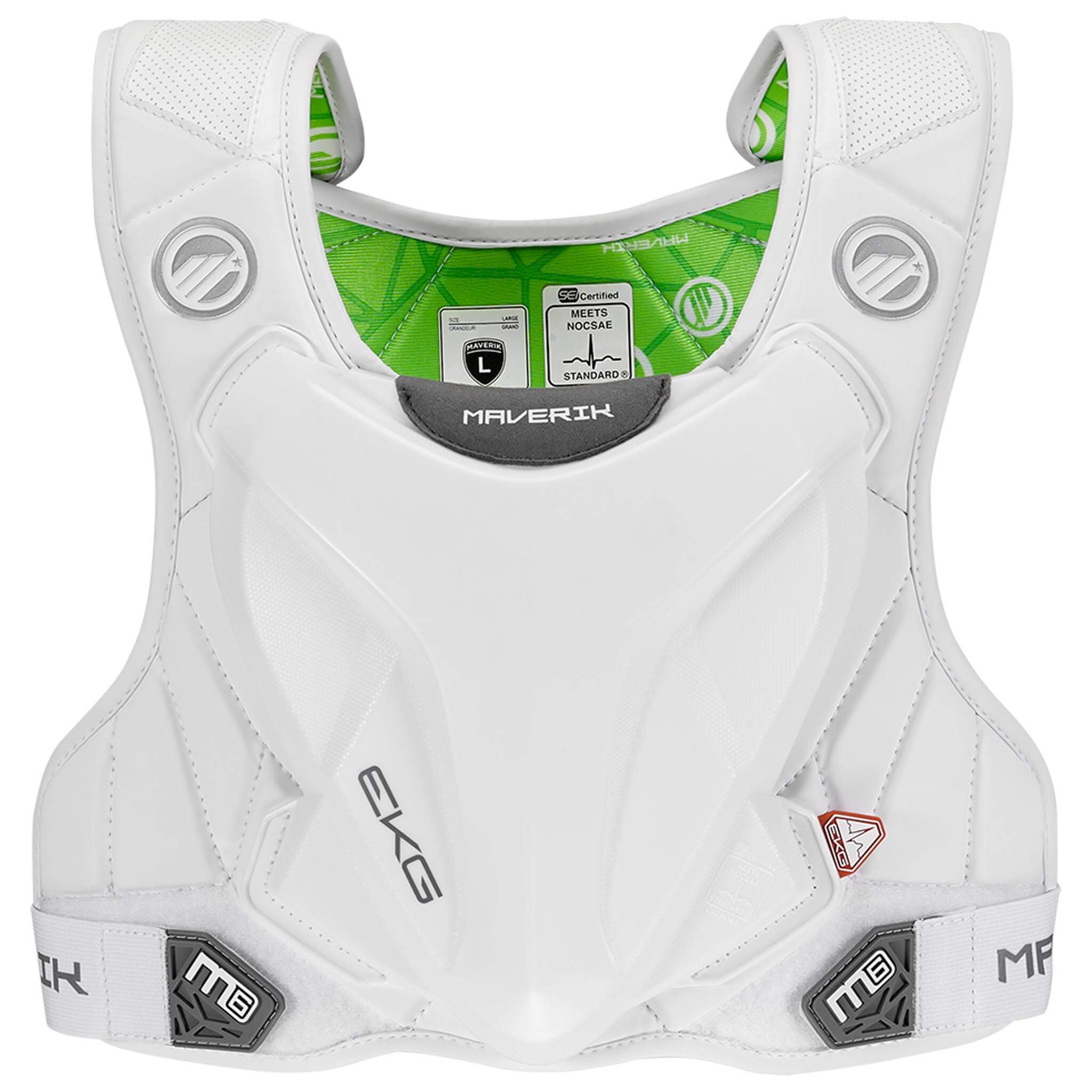Maverik M6 EKG Speed Lacrosse Shoulder Pads - Front | Top String Lacrosse