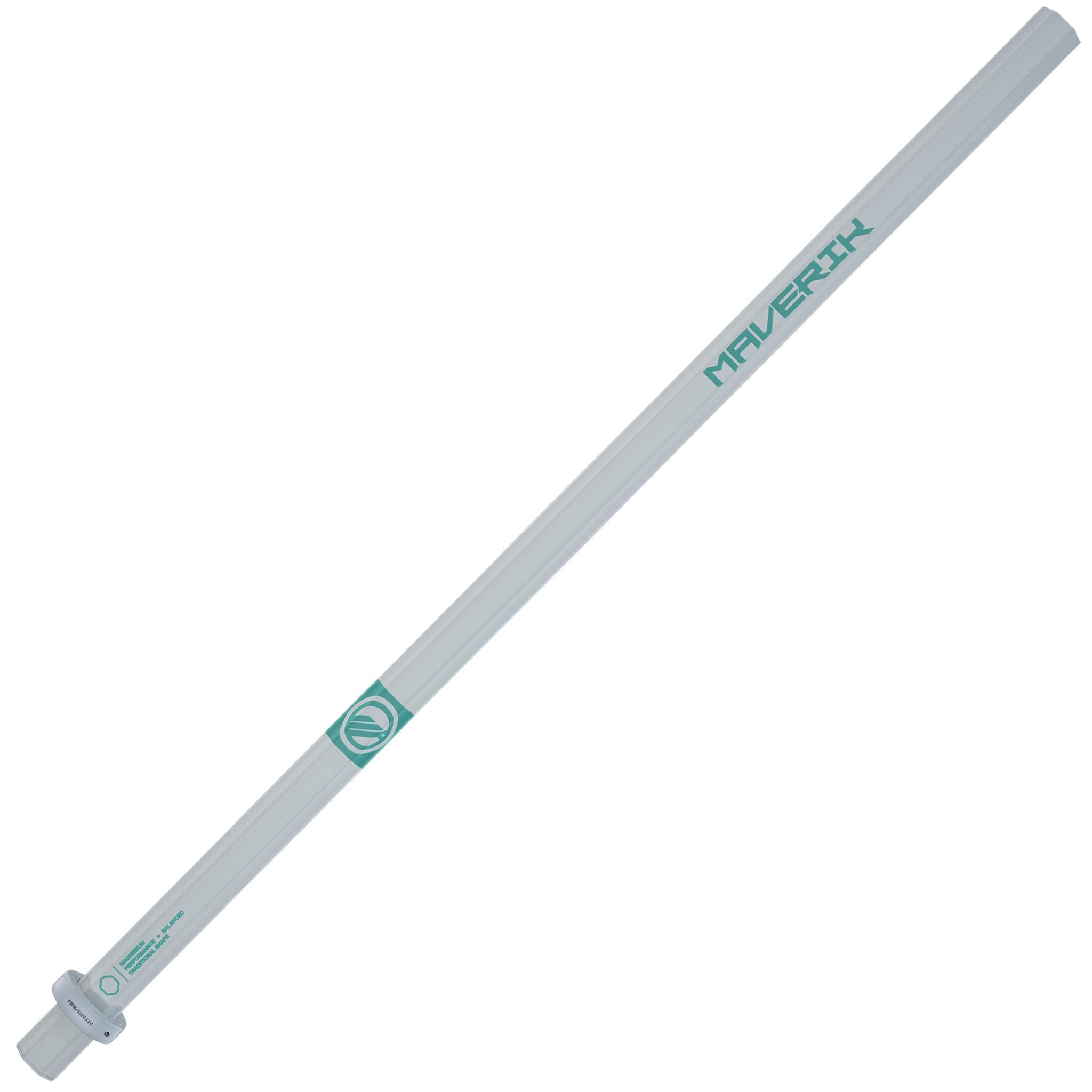 Maverik Mag 165 Attack Lacrosse Shaft - White Teal | Top String Lacrosse