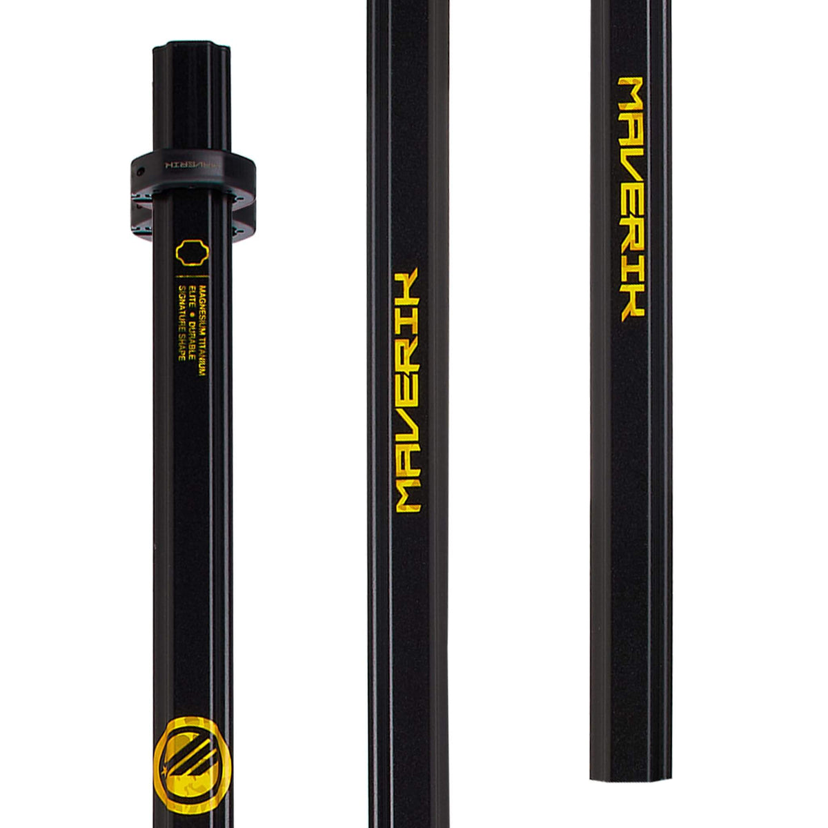 Maverik Mag-Ti 185 LE Black/Gold Attack Lacrosse Shaft | Top String Lacrosse