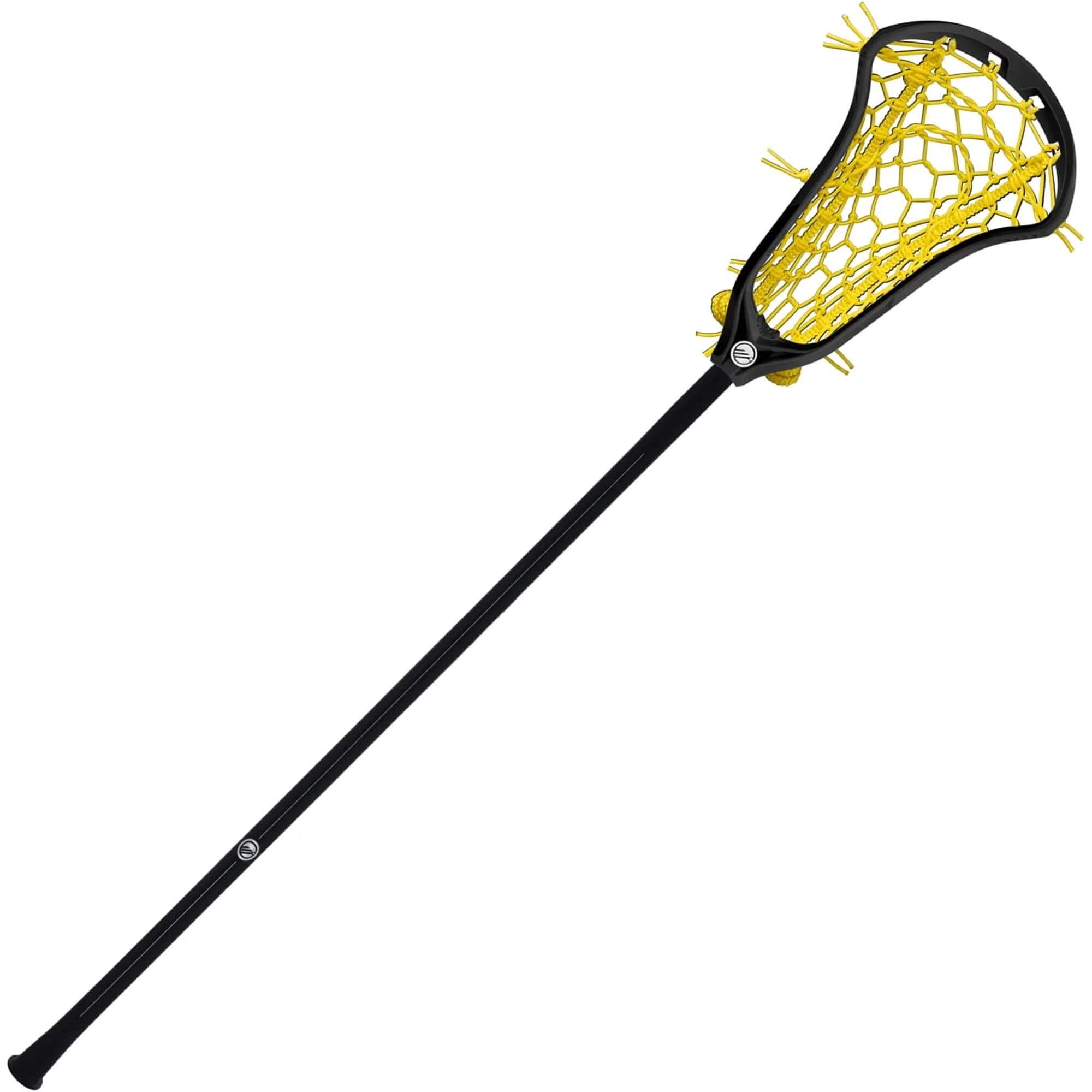 Maverik Sonar HEX Pocket Composite Complete Women's Lacrosse Stick - Black and Yellow | Top String Lacrosse
