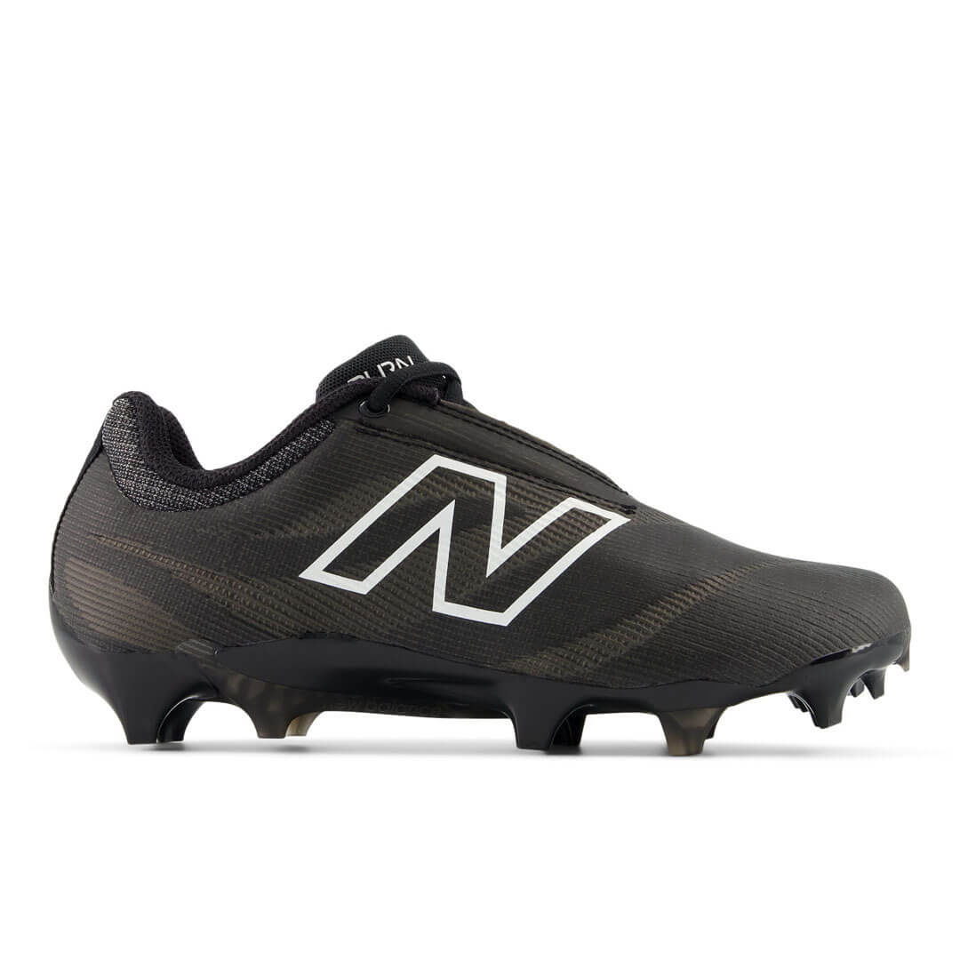 New Balance Burn X4 Black Lacrosse Cleats Top String Lacrosse