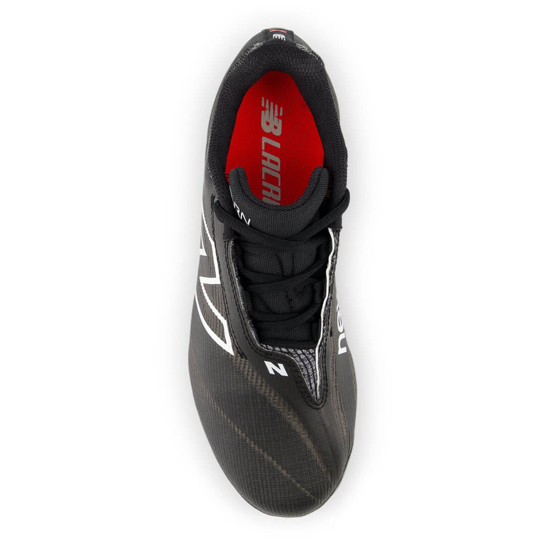 New Balance Burn X4 Black Lacrosse Cleats - Top String Lacrosse